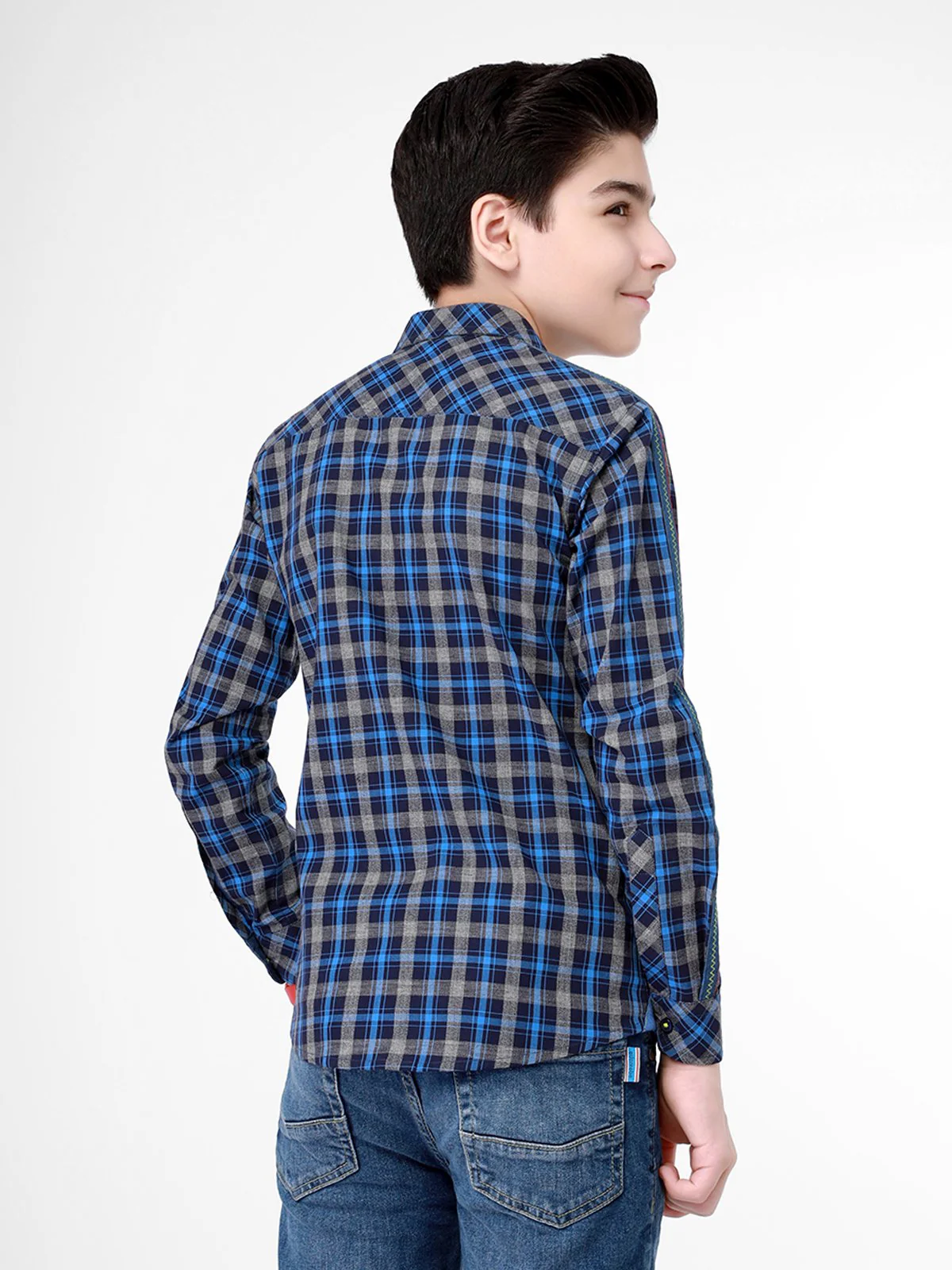 Boy's Blue & Grey Shirt - EBTS21-27333 - Image 3