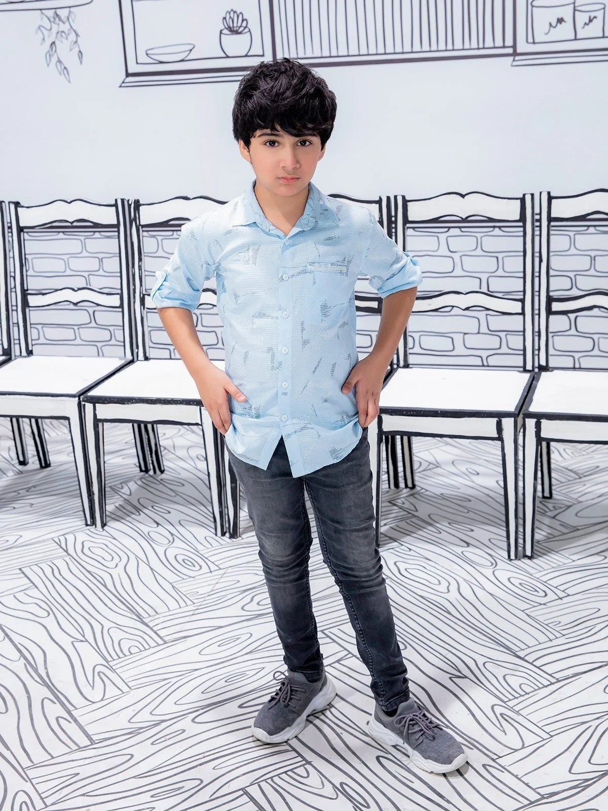 Boy's Sky Blue Shirt - EBTS21-27337 - Image 4