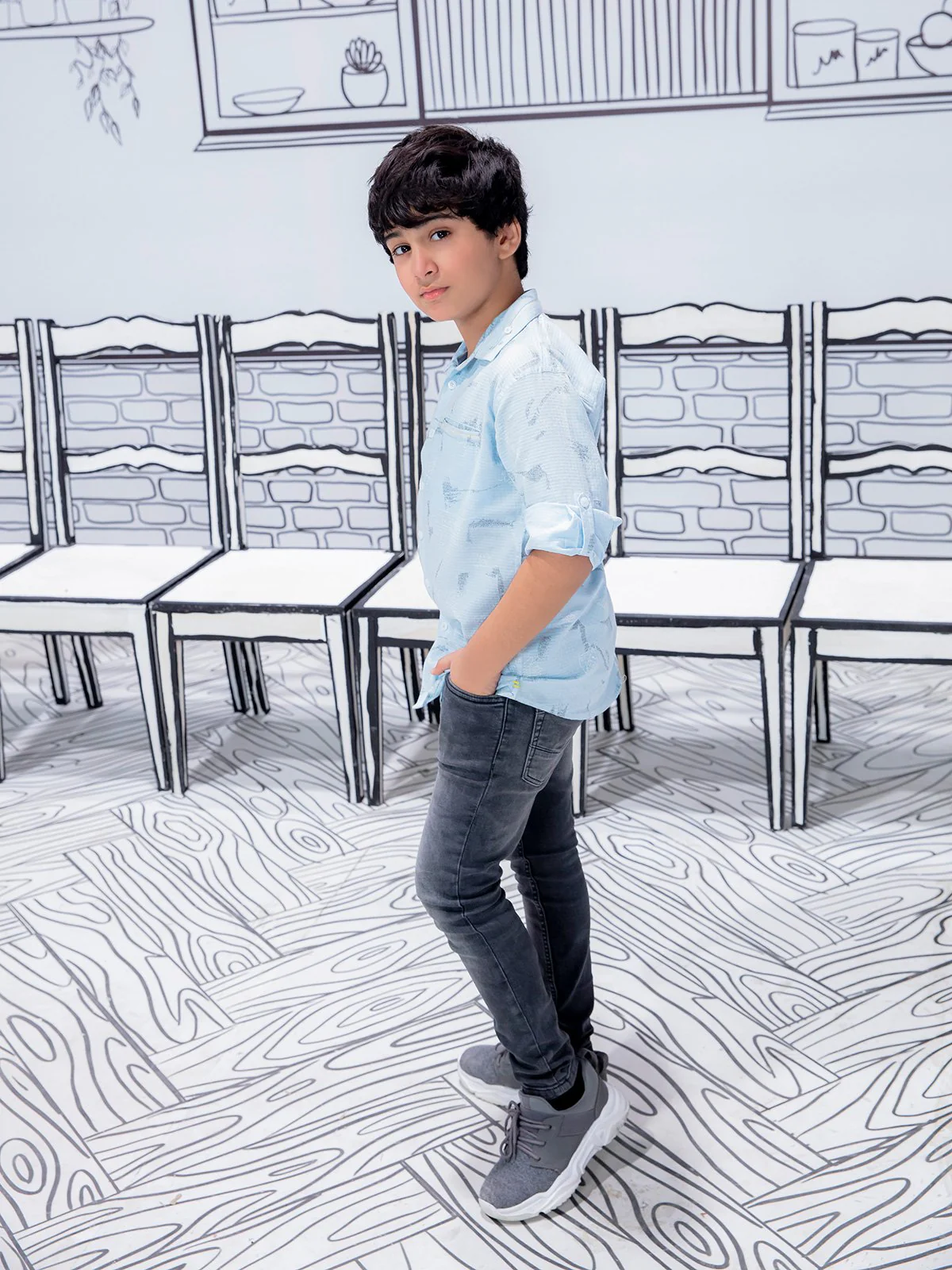 Boy's Sky Blue Shirt - EBTS21-27337 - Image 6