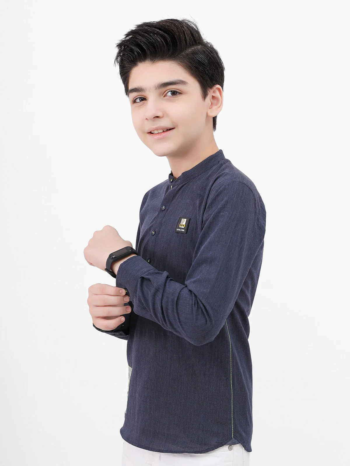 Boy's Navy Shirt - EBTS21-27348 - Image 2