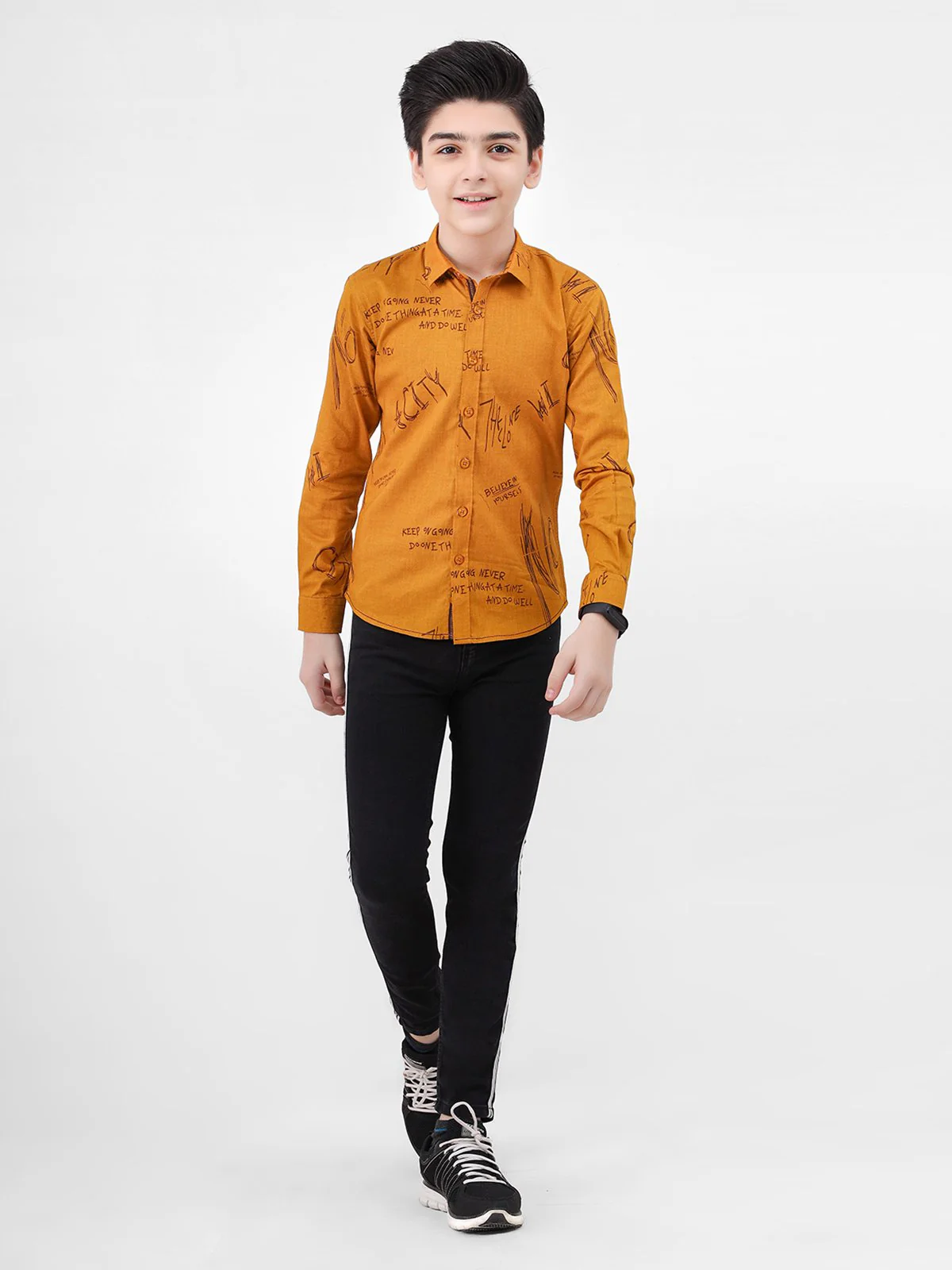 Boy's Dark Mustard Shirt - EBTS21-27352 - Image 2