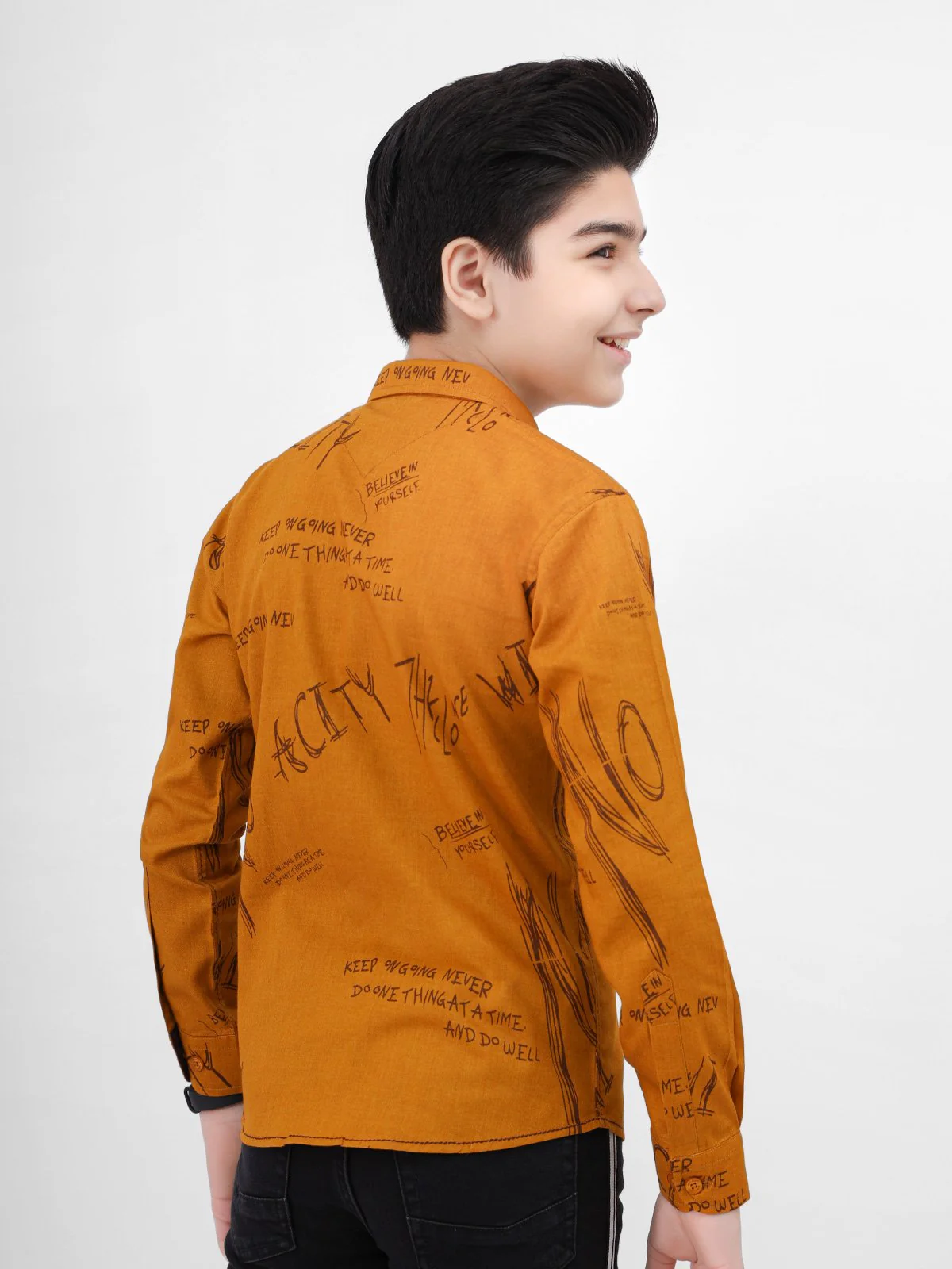Boy's Dark Mustard Shirt - EBTS21-27352 - Image 3