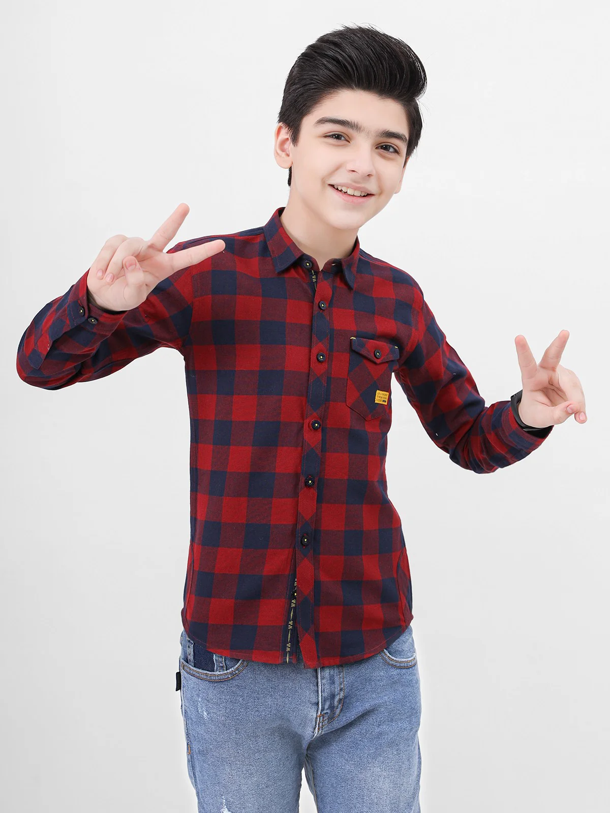 Boy's Maroon Shirt - EBTS21-27354 - Image 2