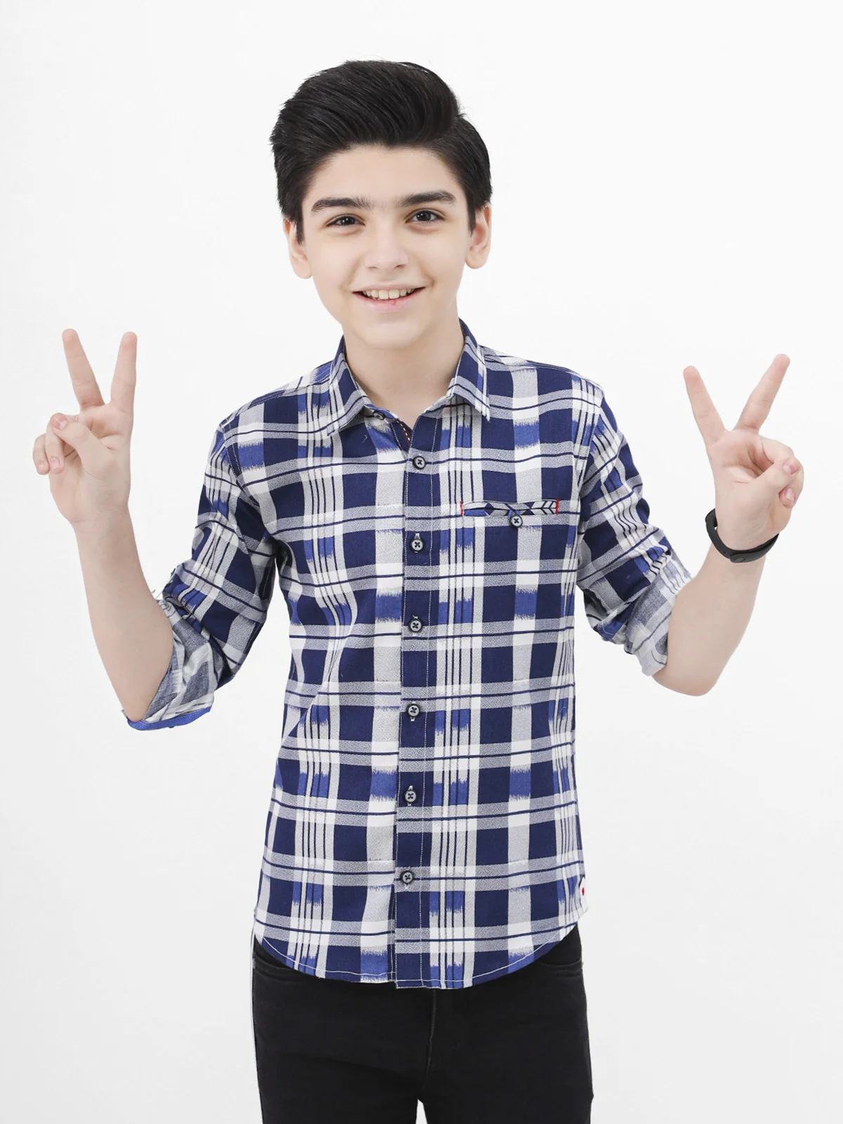 Boy's Blue Shirt - EBTS21-27355 - Image 2