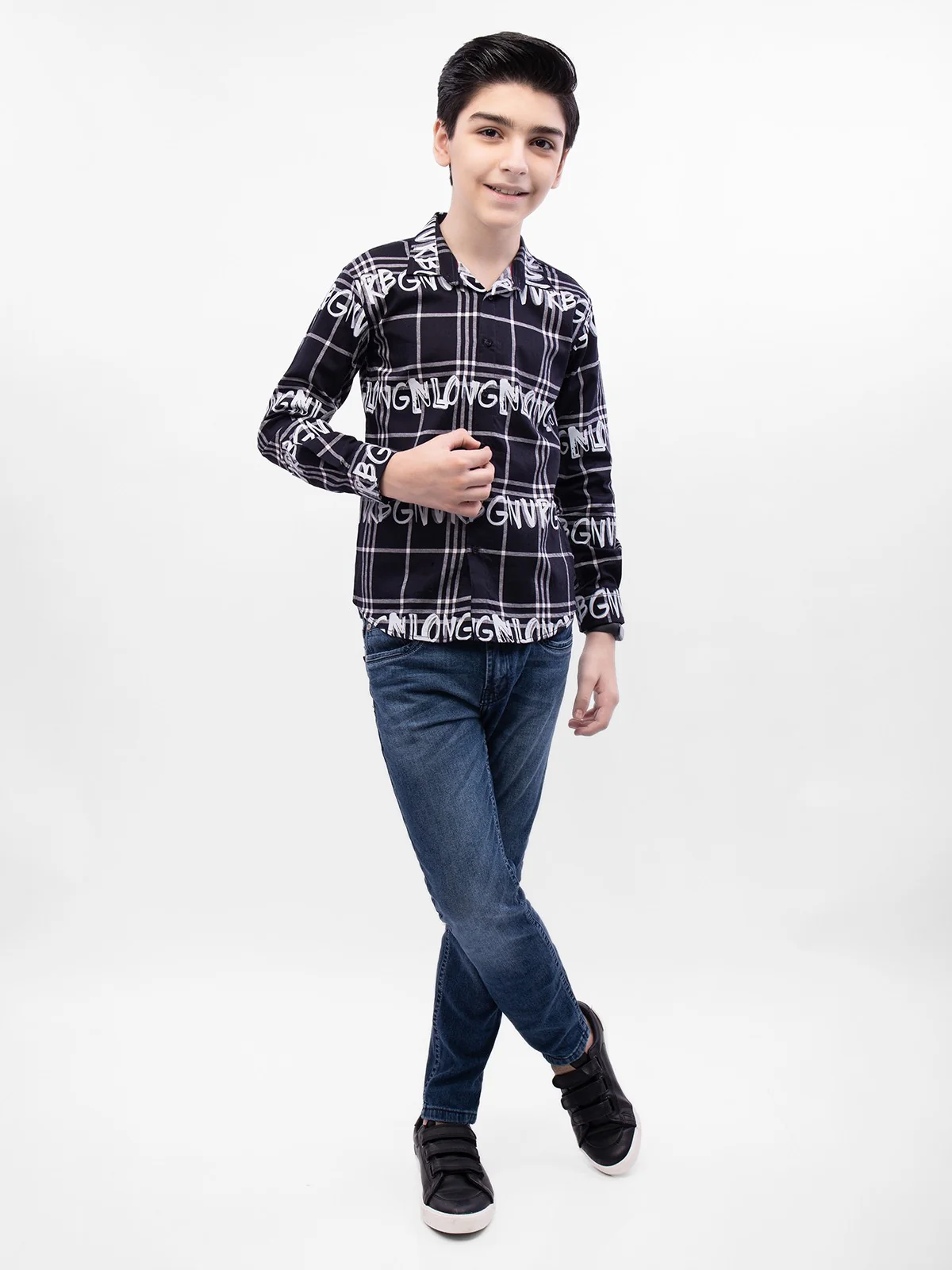 Boy's Black Shirt - EBTS21-27357 - Image 2
