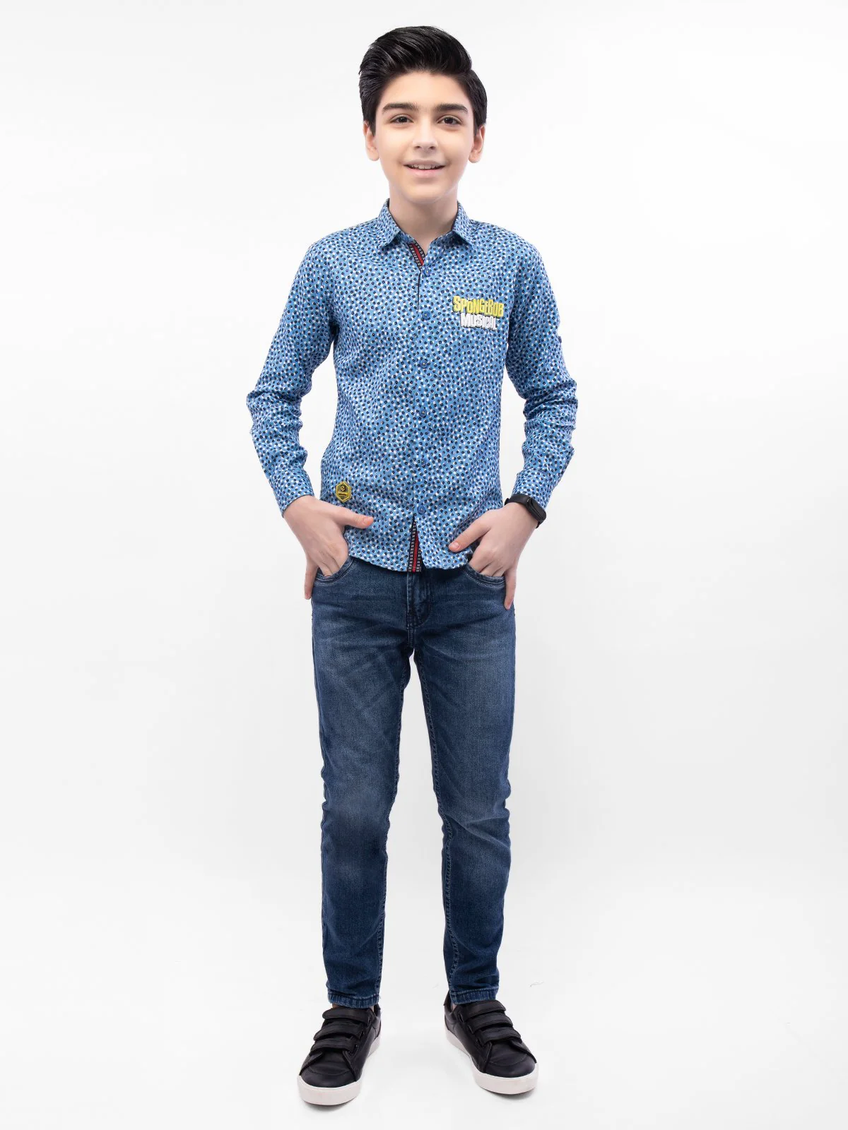 Boy's Blue Shirt - EBTS21-27358 - Image 2