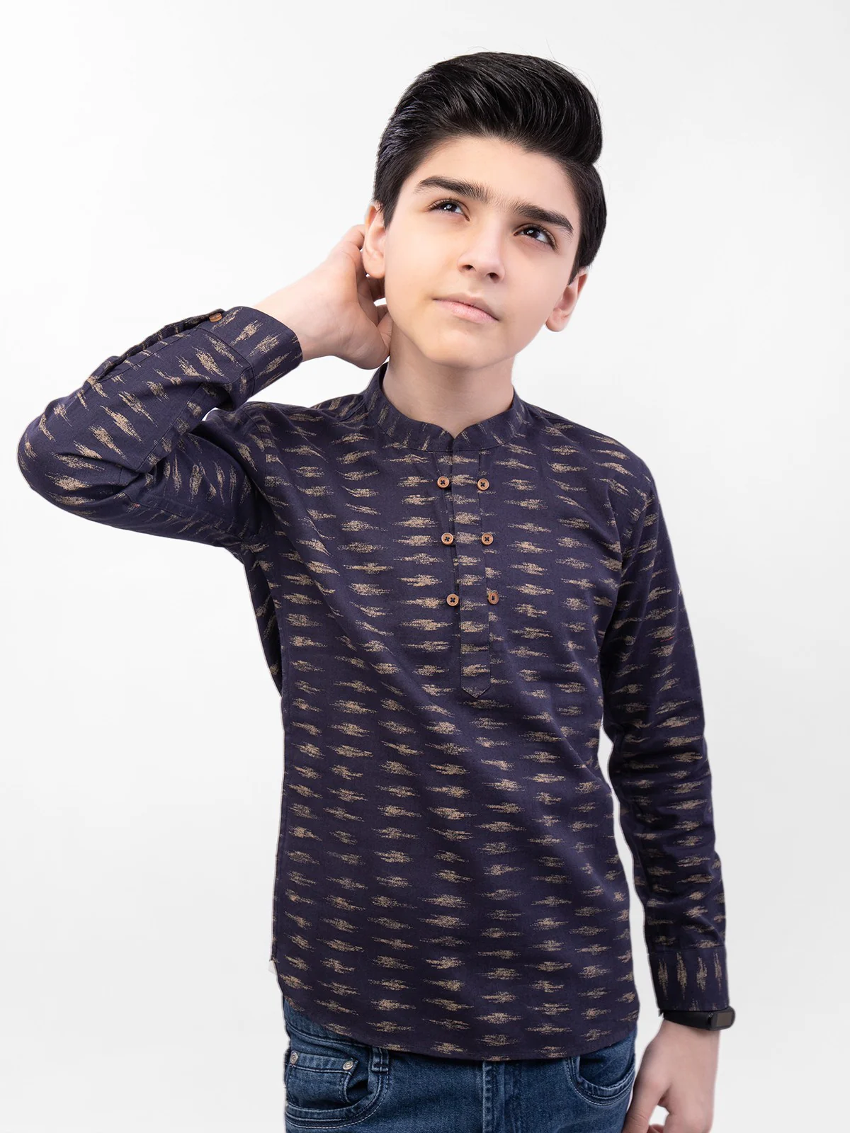 Boy's Navy Blue Shirt - EBTS21-27365 - Image 2