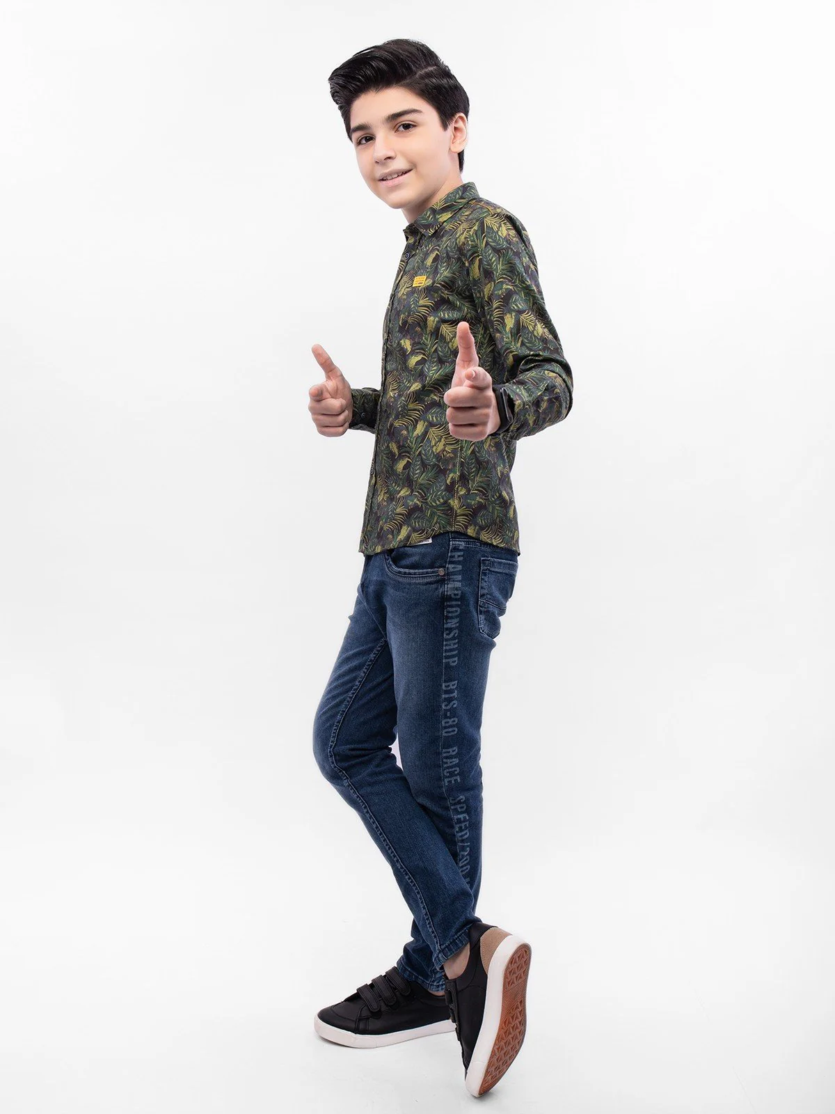 Boy's Green Shirt - EBTS21-27367 - Image 2
