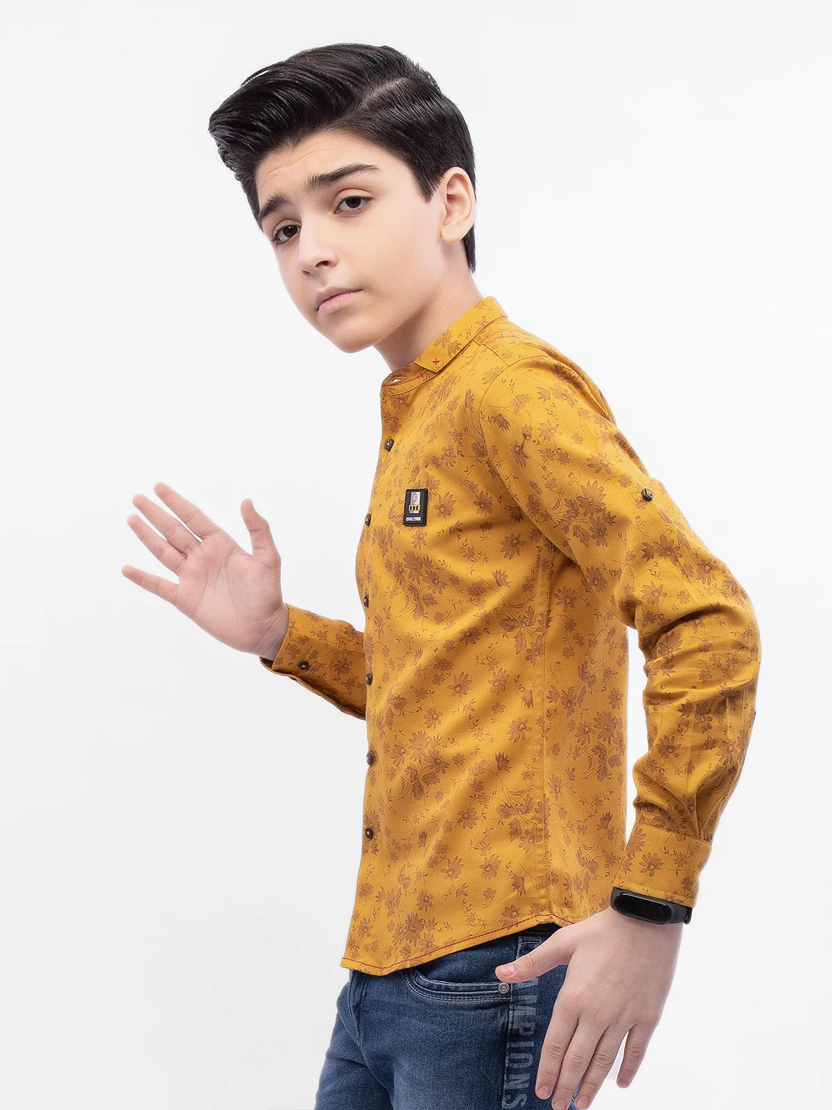 Boy's Mustard Shirt - EBTS21-27369 - Image 2