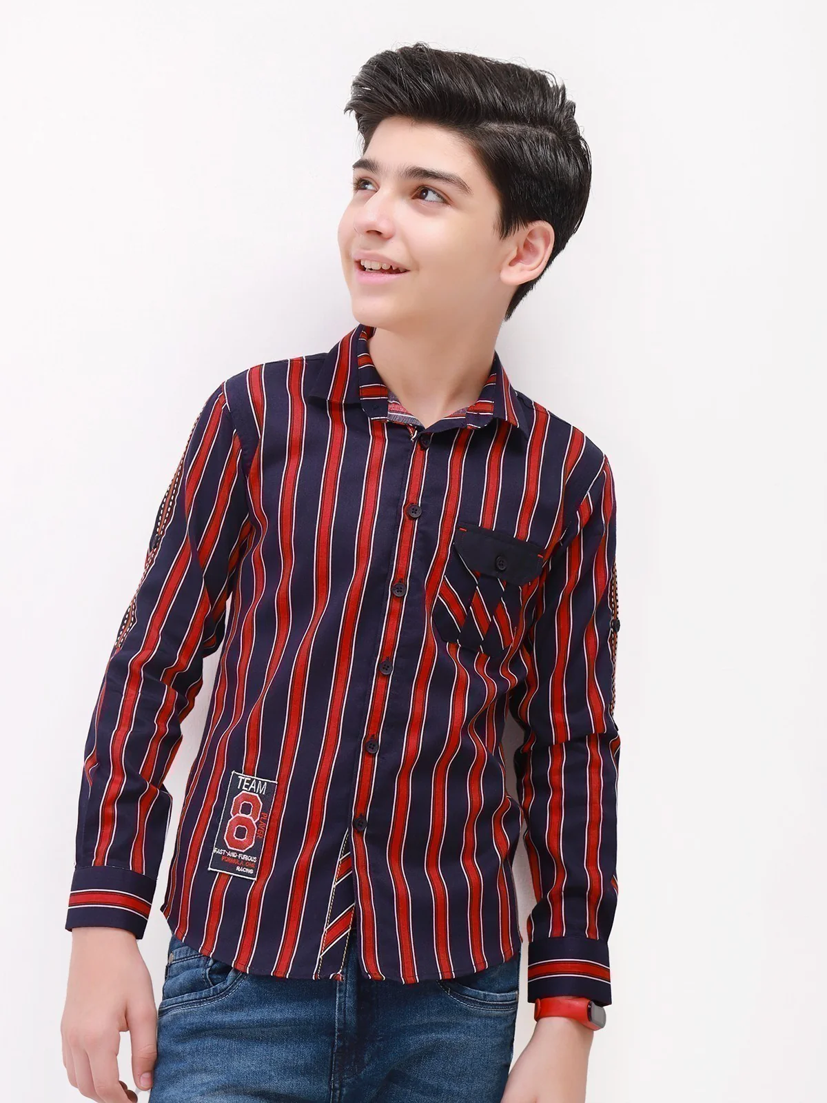 Boy's Red & Blue Shirt - EBTS21-27374 - Image 5
