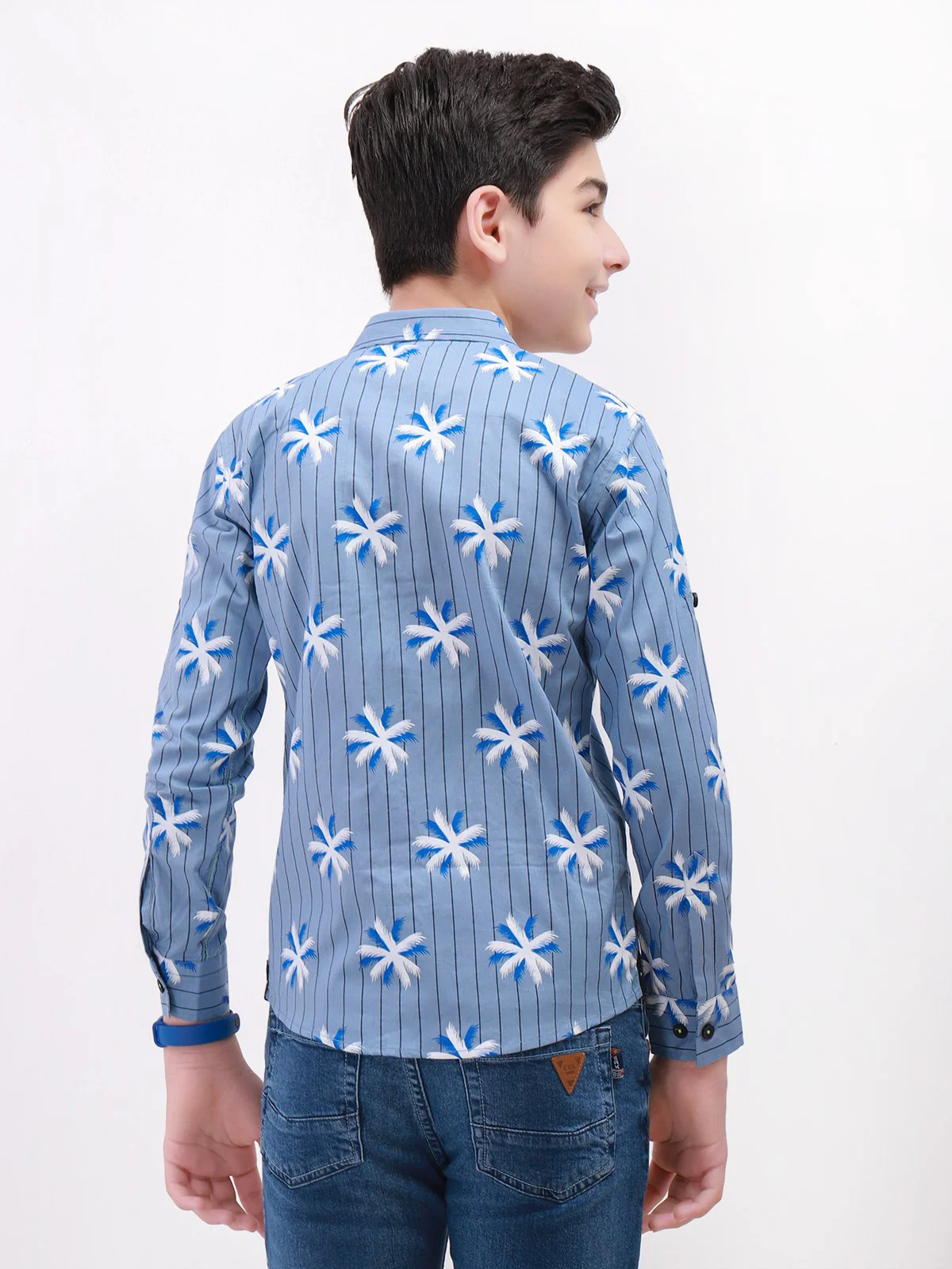 Boy's Mid Blue Shirt - EBTS21-27375 - Image 2