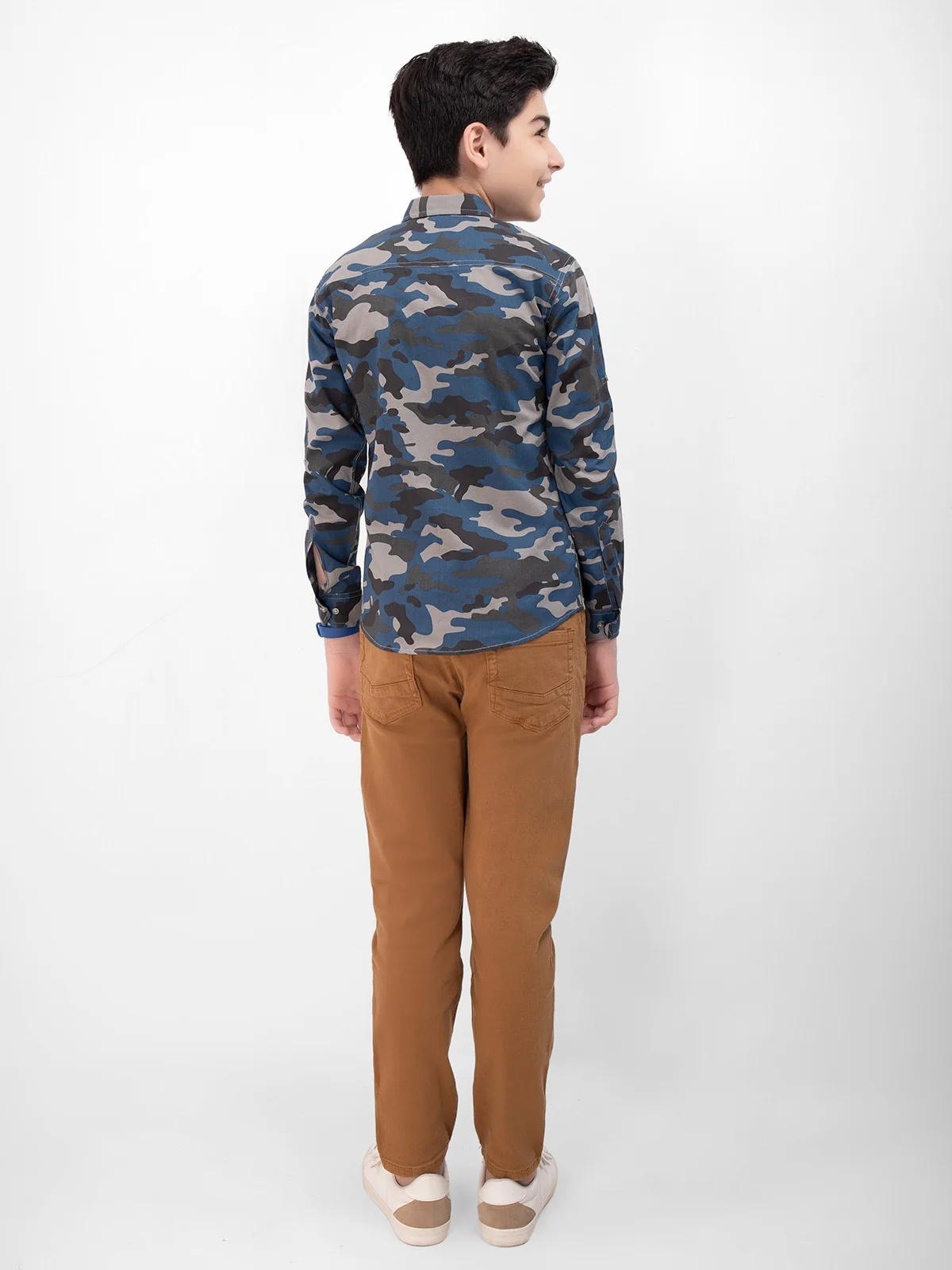 Boy's Grey & Blue Shirt - EBTS21-27383 - Image 4