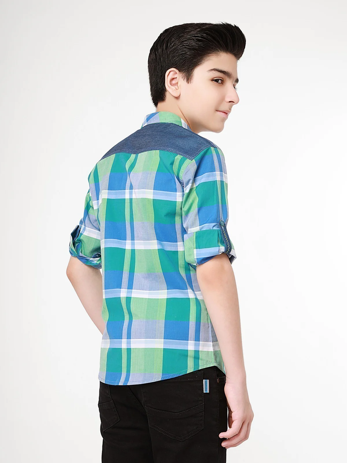 Boy's Blue & Green Shirt - EBTS22-27331 - Image 3