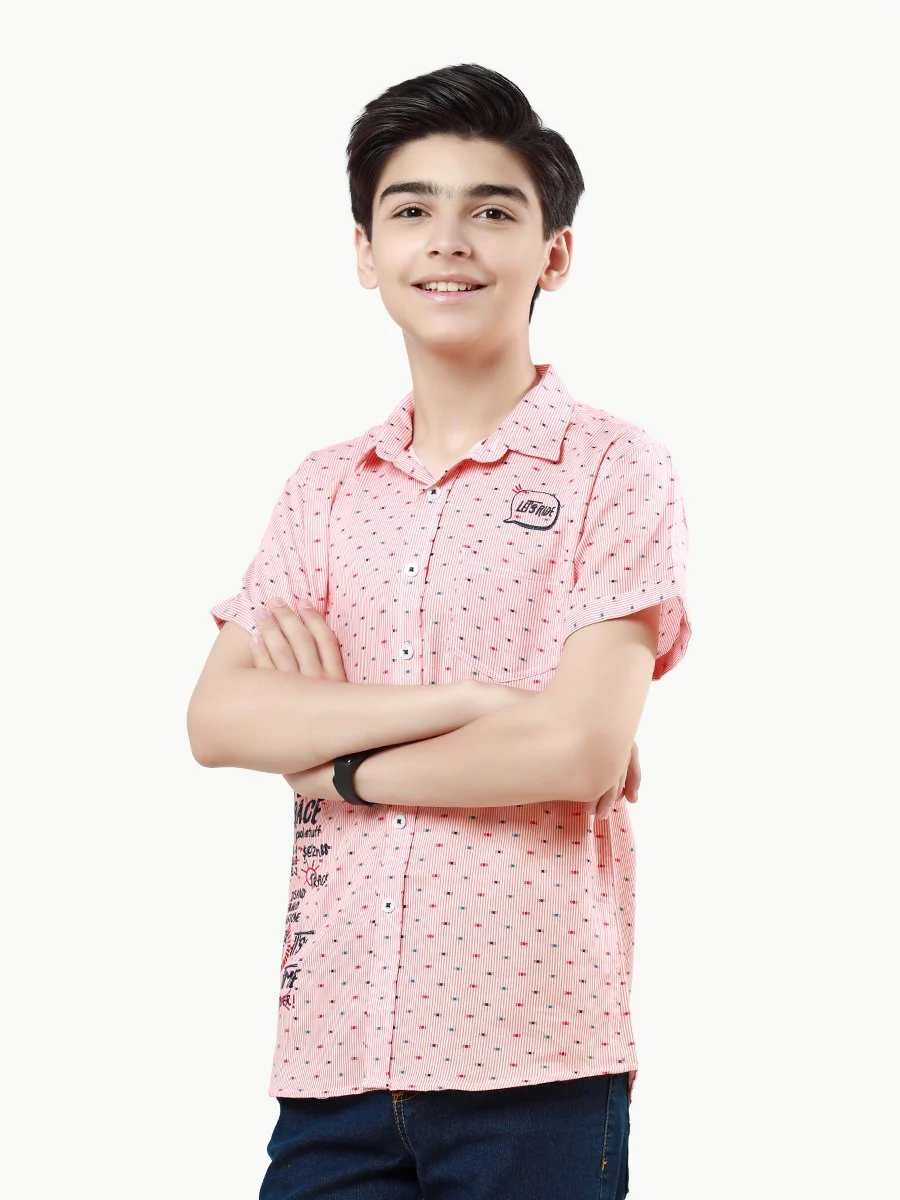 Boy's Peach Shirt - EBTS22-27338 - Image 2