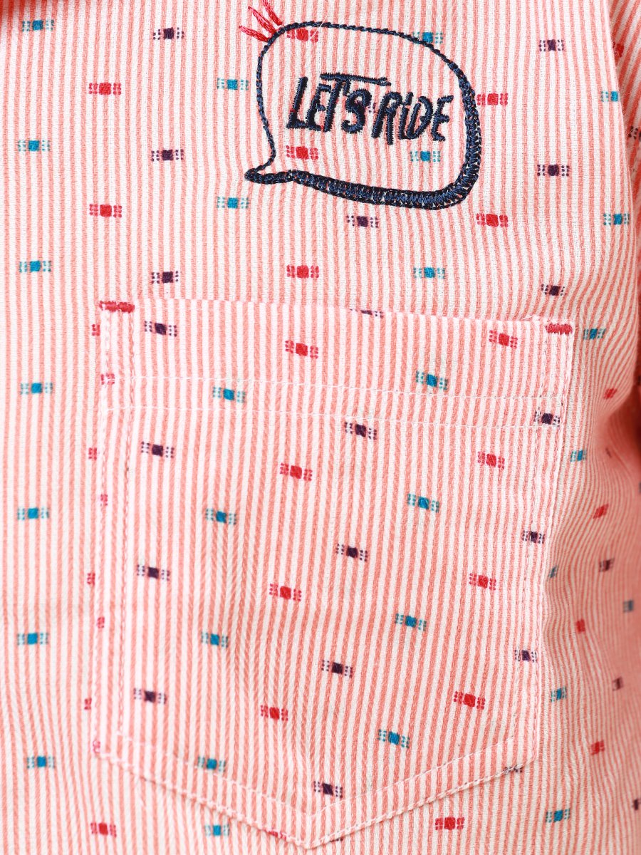Boy's Peach Shirt - EBTS22-27338 - Image 4