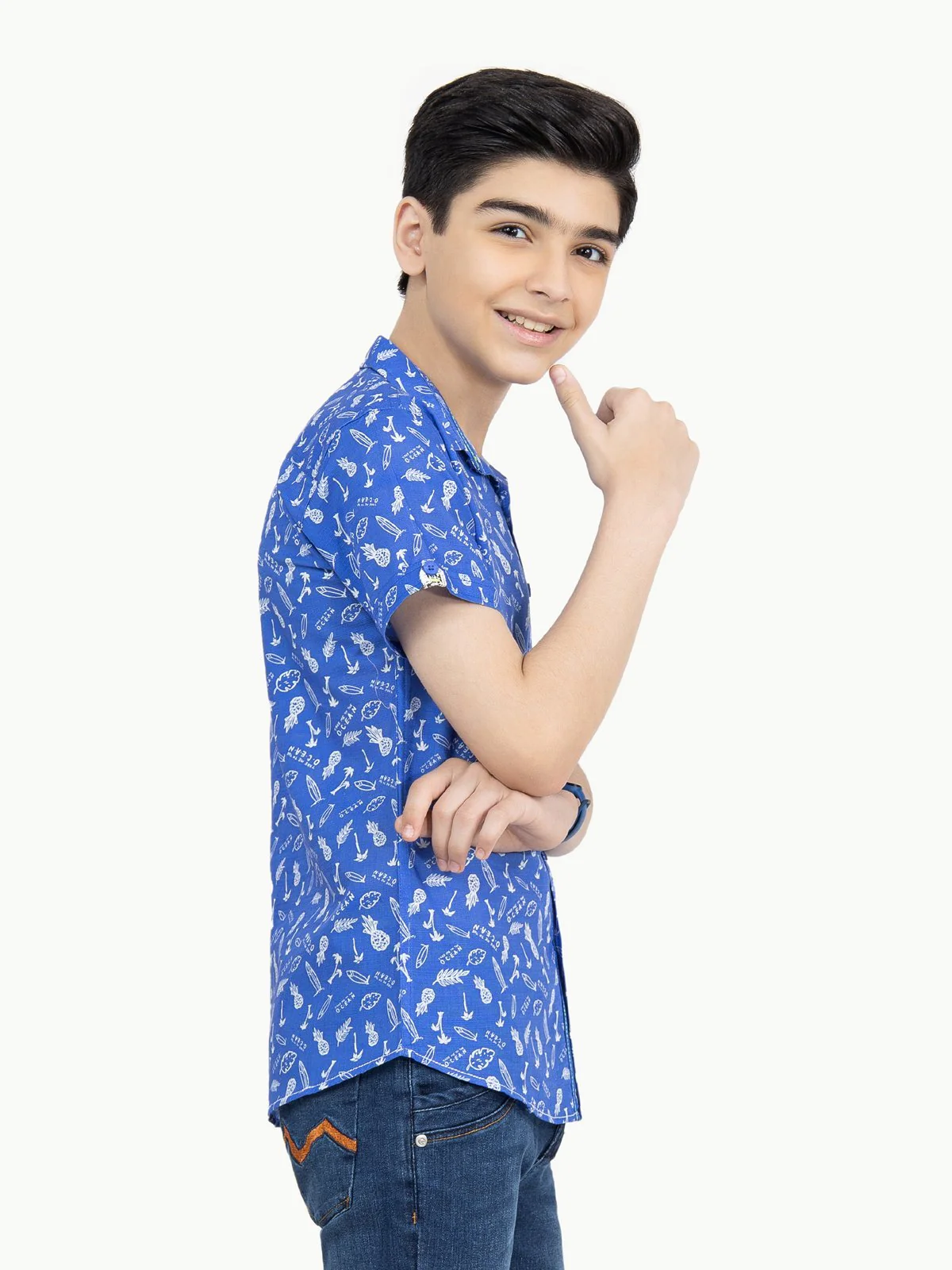 Boy's Royal Blue Shirt - EBTS22-27344 - Image 3