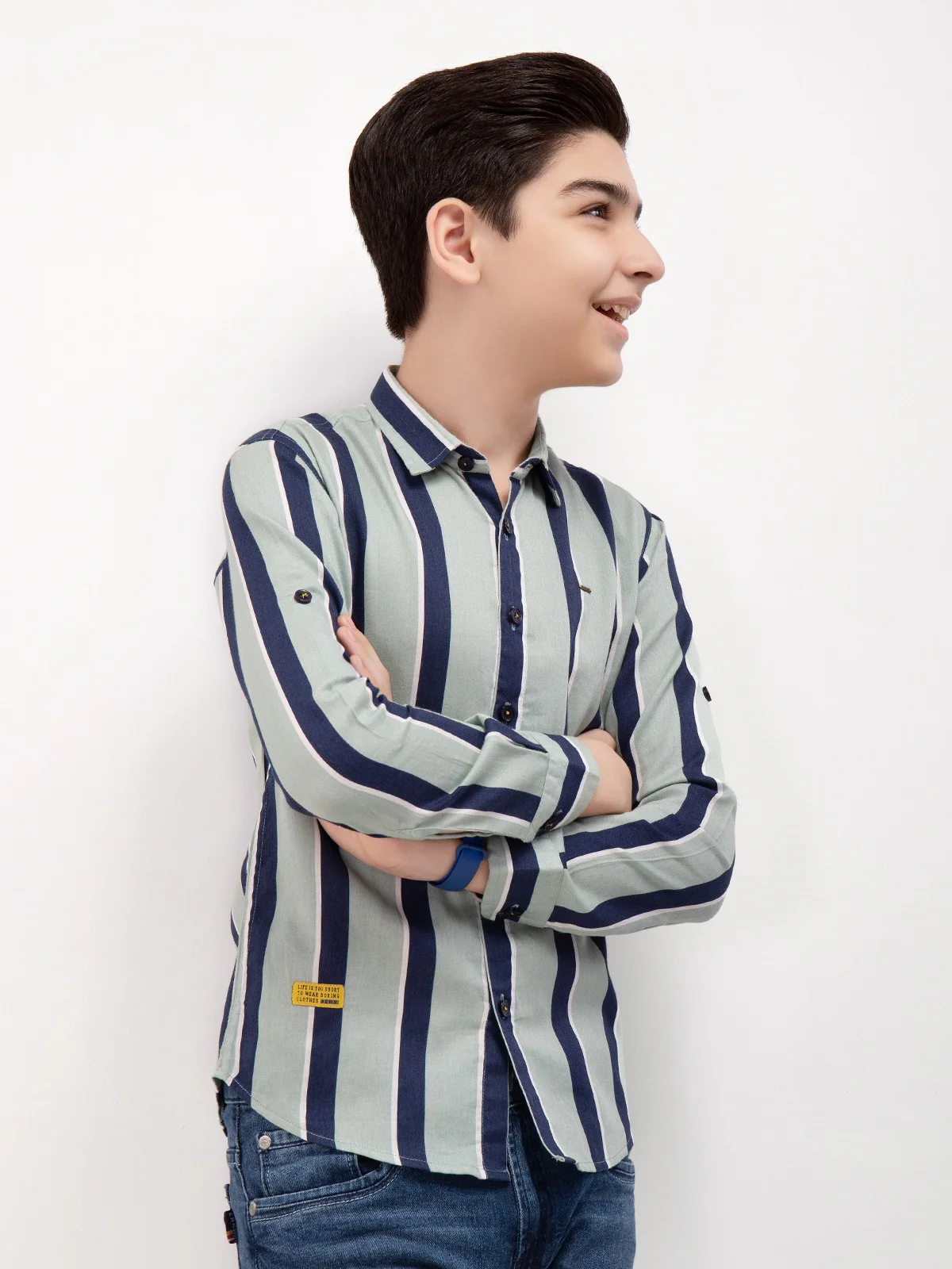 Boy's Light Green Shirt - EBTS22-27379 - Image 2