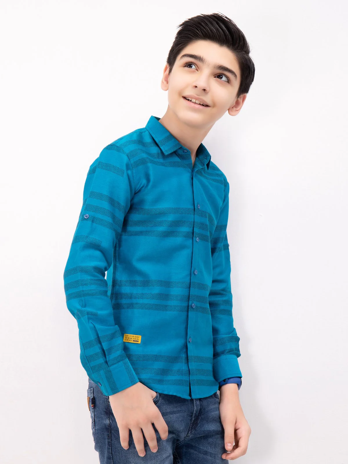 Boy's Ocean Blue Shirt - EBTS22-27380 - Image 2
