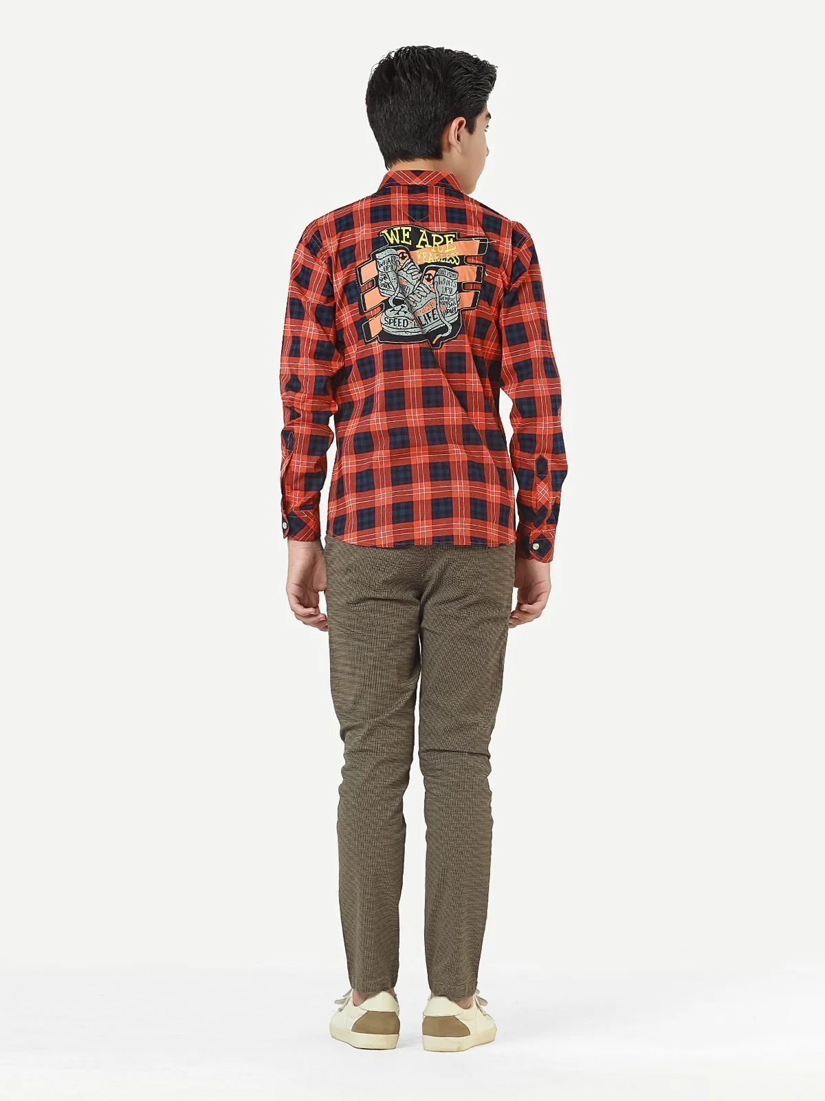 Boy's Rust & Blue Shirt - EBTS22-27398 - Image 6