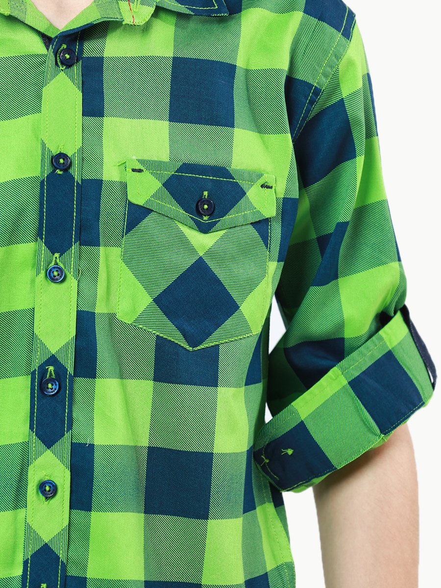 Boy's Blue & Green Shirt - EBTS22-27406 - Image 3