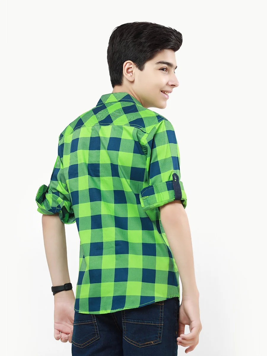 Boy's Blue & Green Shirt - EBTS22-27406 - Image 5