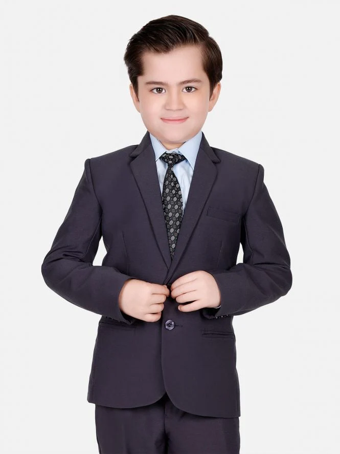 Boy's Grey Single Breast - EBTSB17-4378 - Image 2