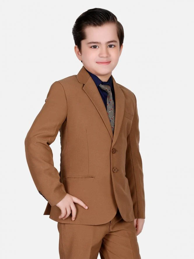 Boy's Khaki Single Breast - EBTSB17-4380 - Image 2