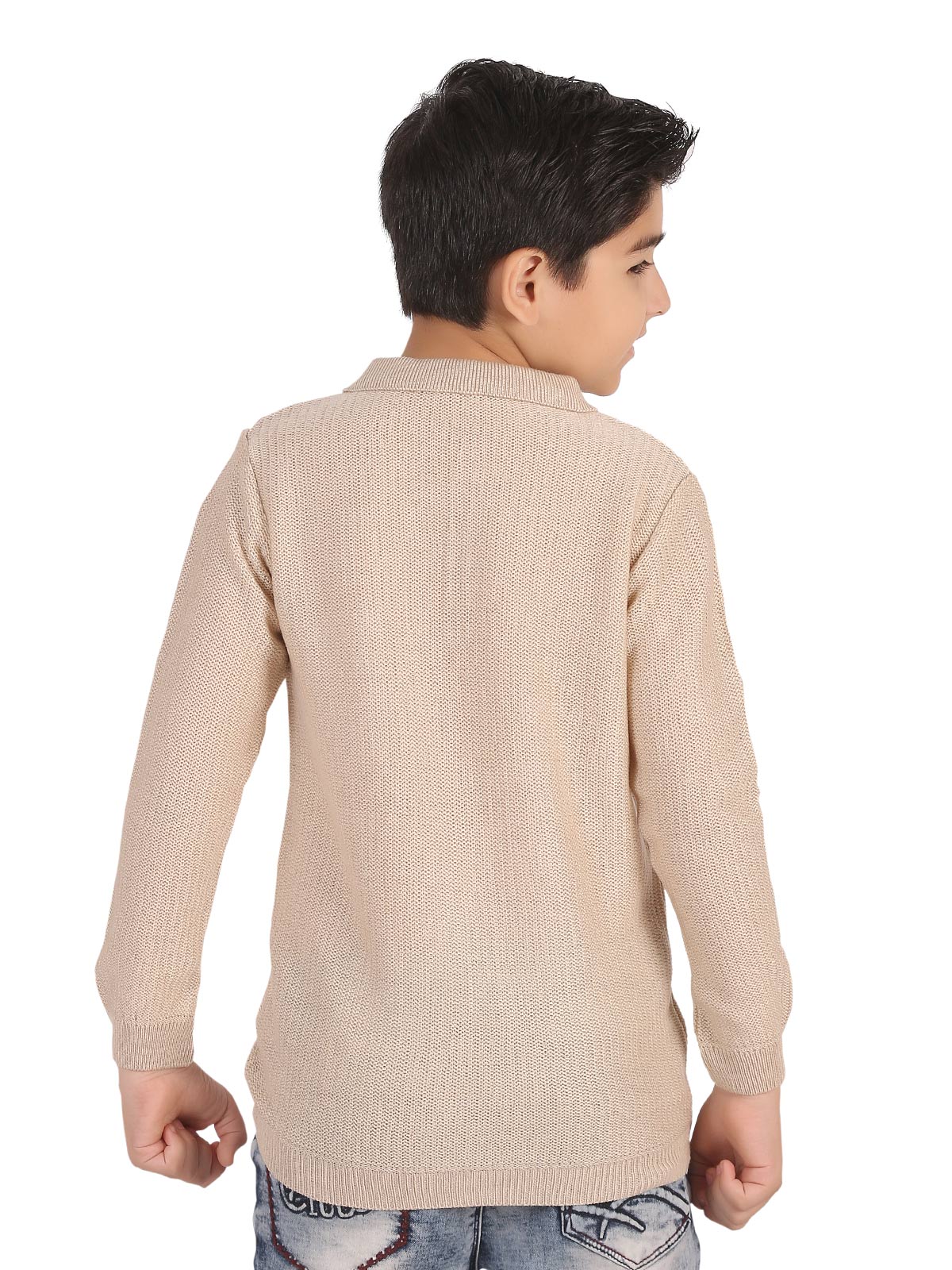 Boy's Light Beige Sweater - EBTSWT19-002 - Image 3