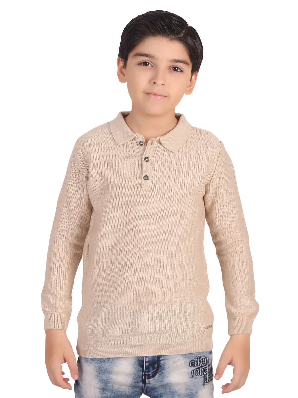 Boy's Light Beige Sweater - EBTSWT19-002 - Image 5