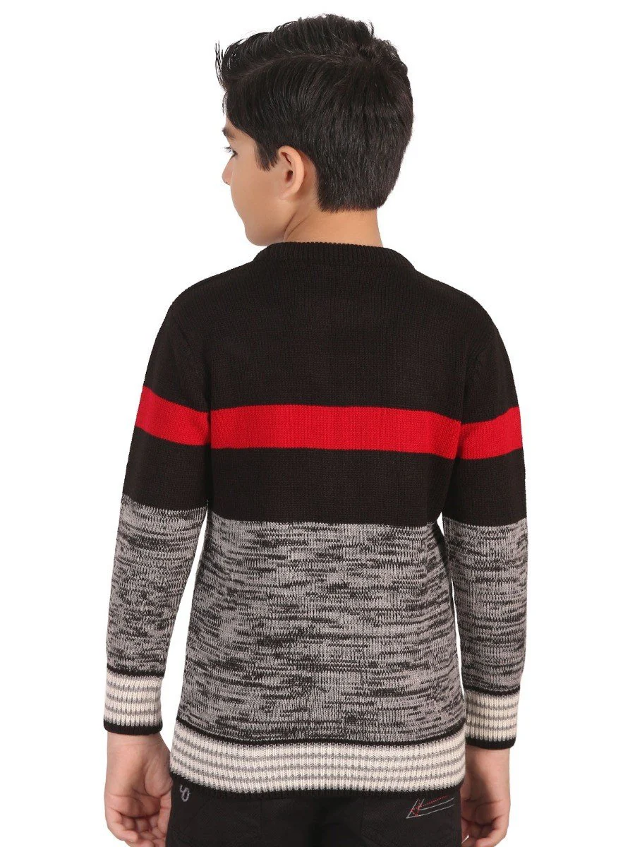 Boy's Grey & Black Sweater - EBTSWT19-004 - Image 4