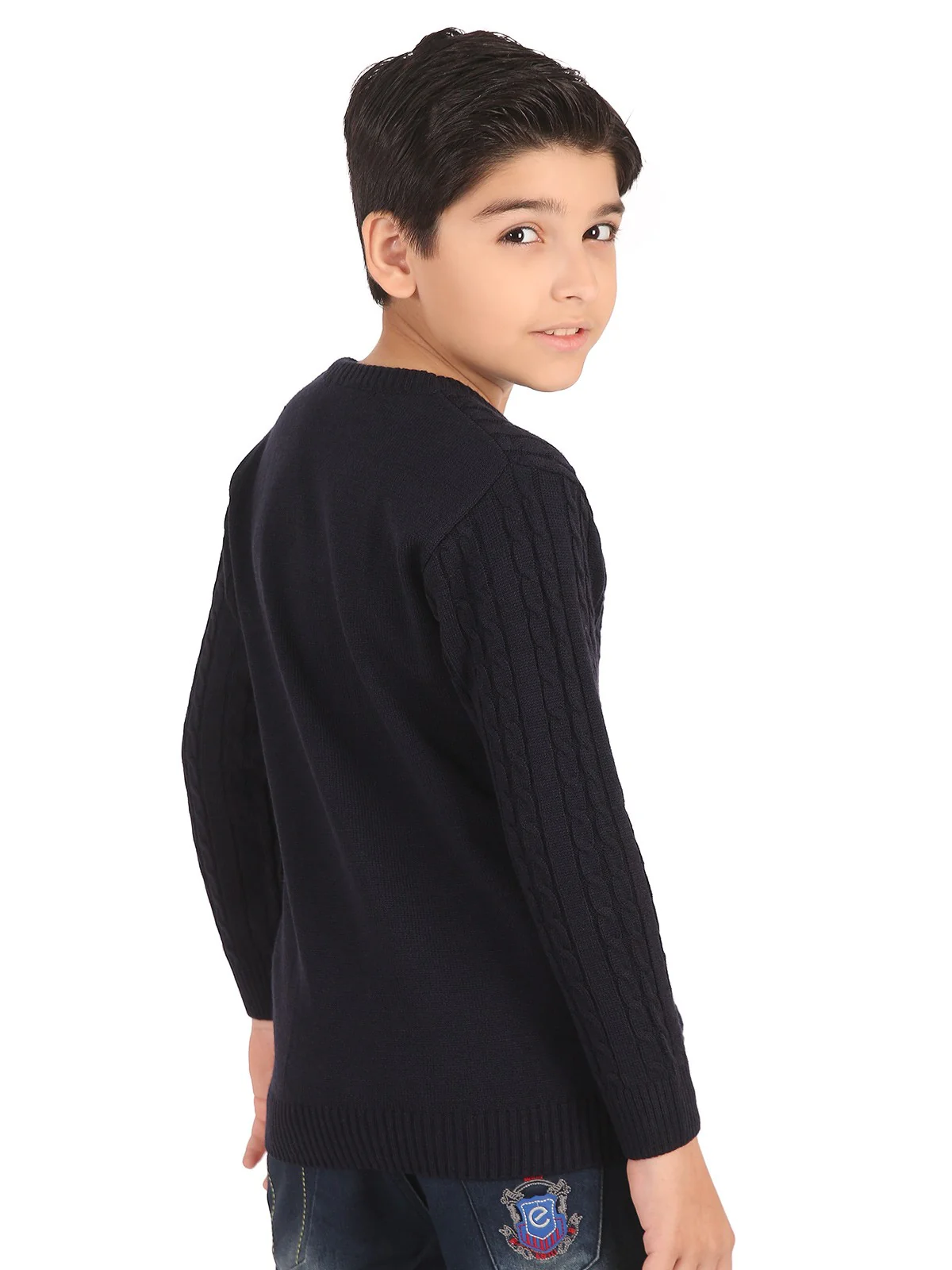 Boy's Deep Blue Sweater - EBTSWT19-007 - Image 2