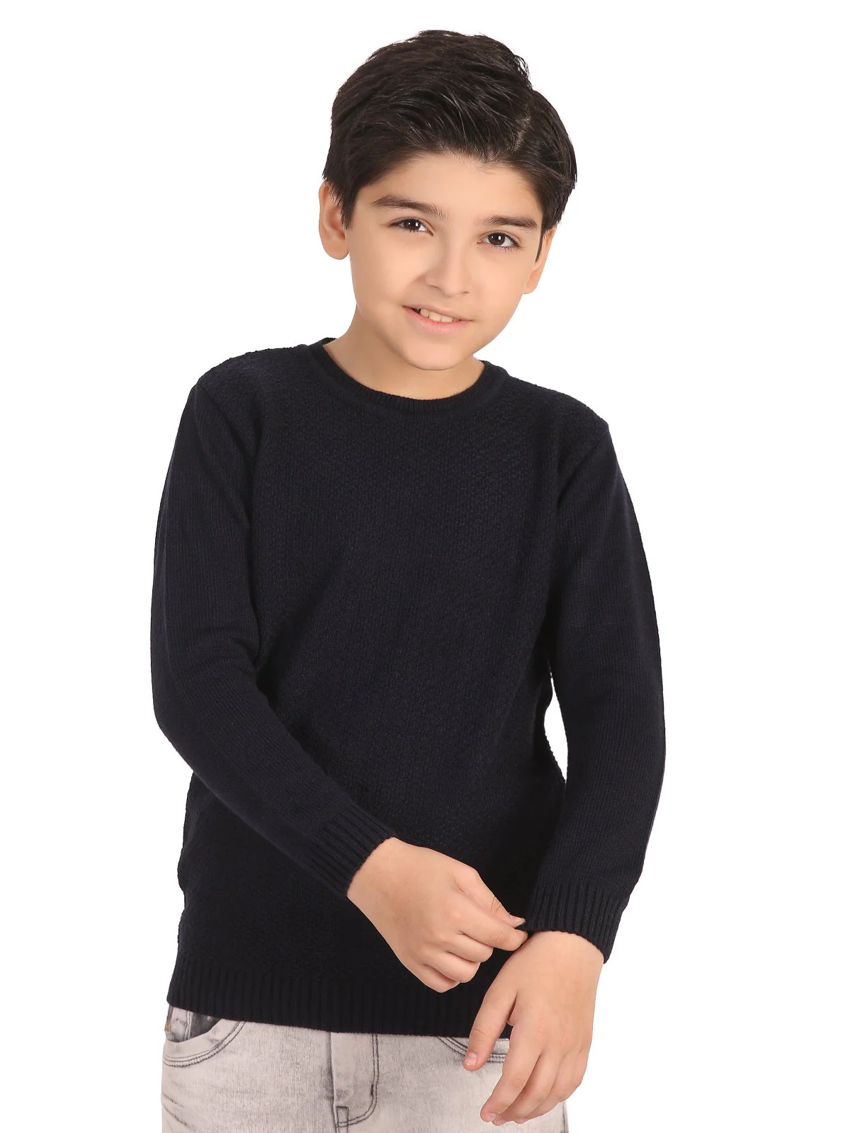 Boy's Navy Blue Sweater - EBTSWT19-009 - Image 3