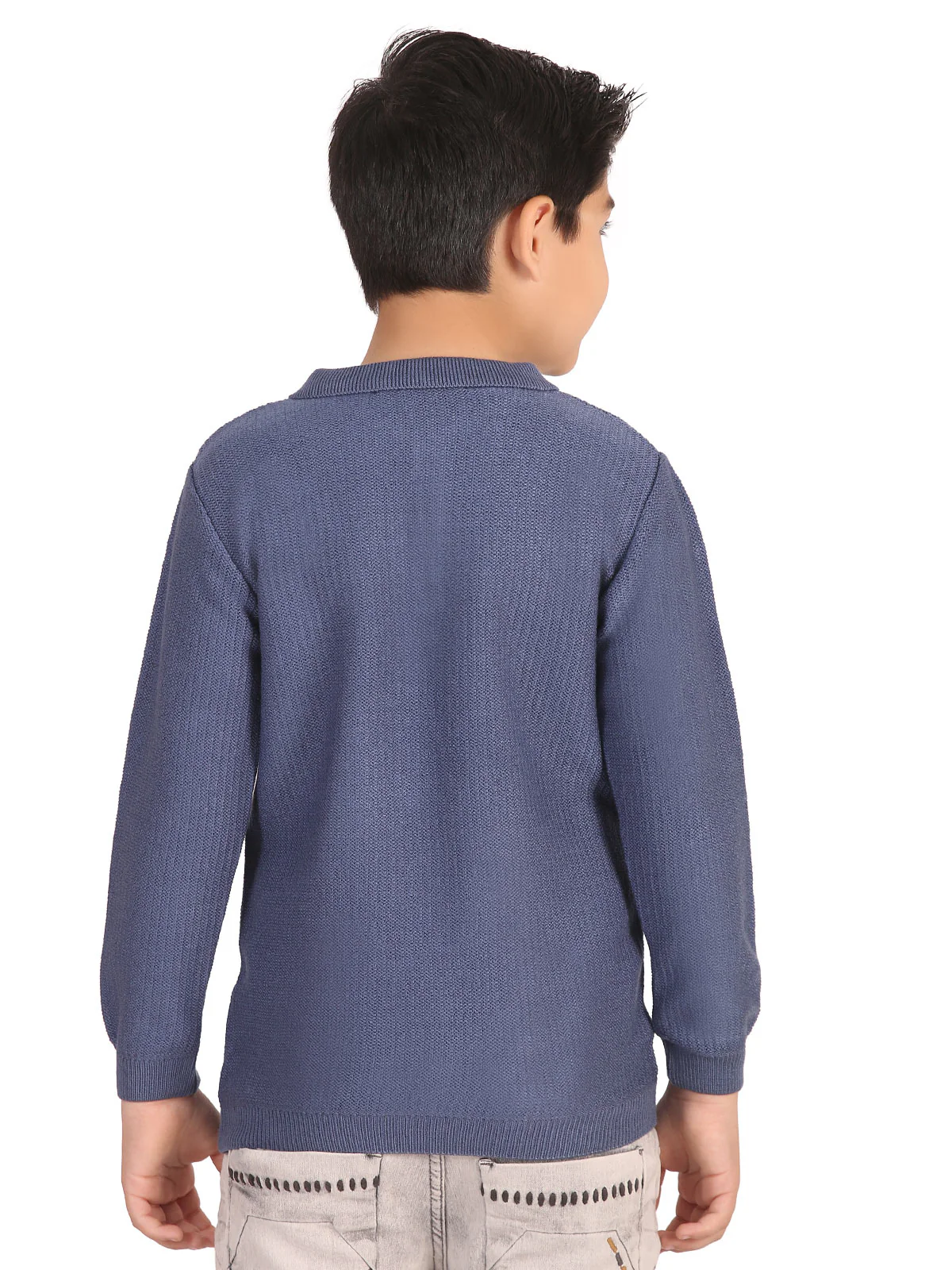 Boy's Mid Blue Sweater - EBTSWT19-010 - Image 2