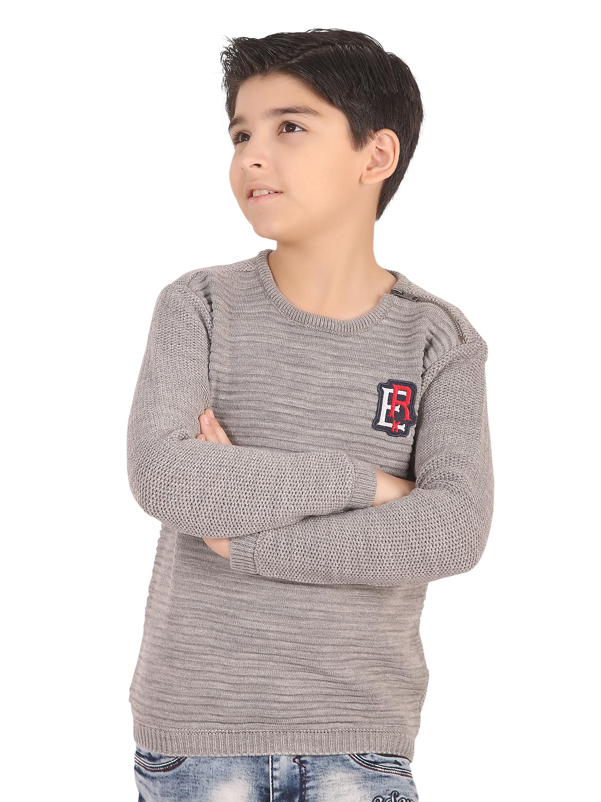 Boy's Grey Sweater - EBTSWT19-013 - Image 2