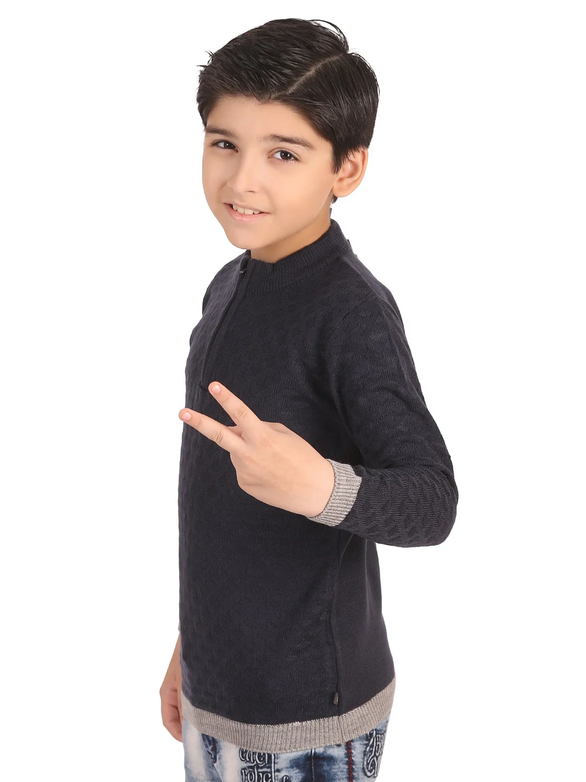 Boy's Dark Navy Sweater - EBTSWT19-016 - Image 2