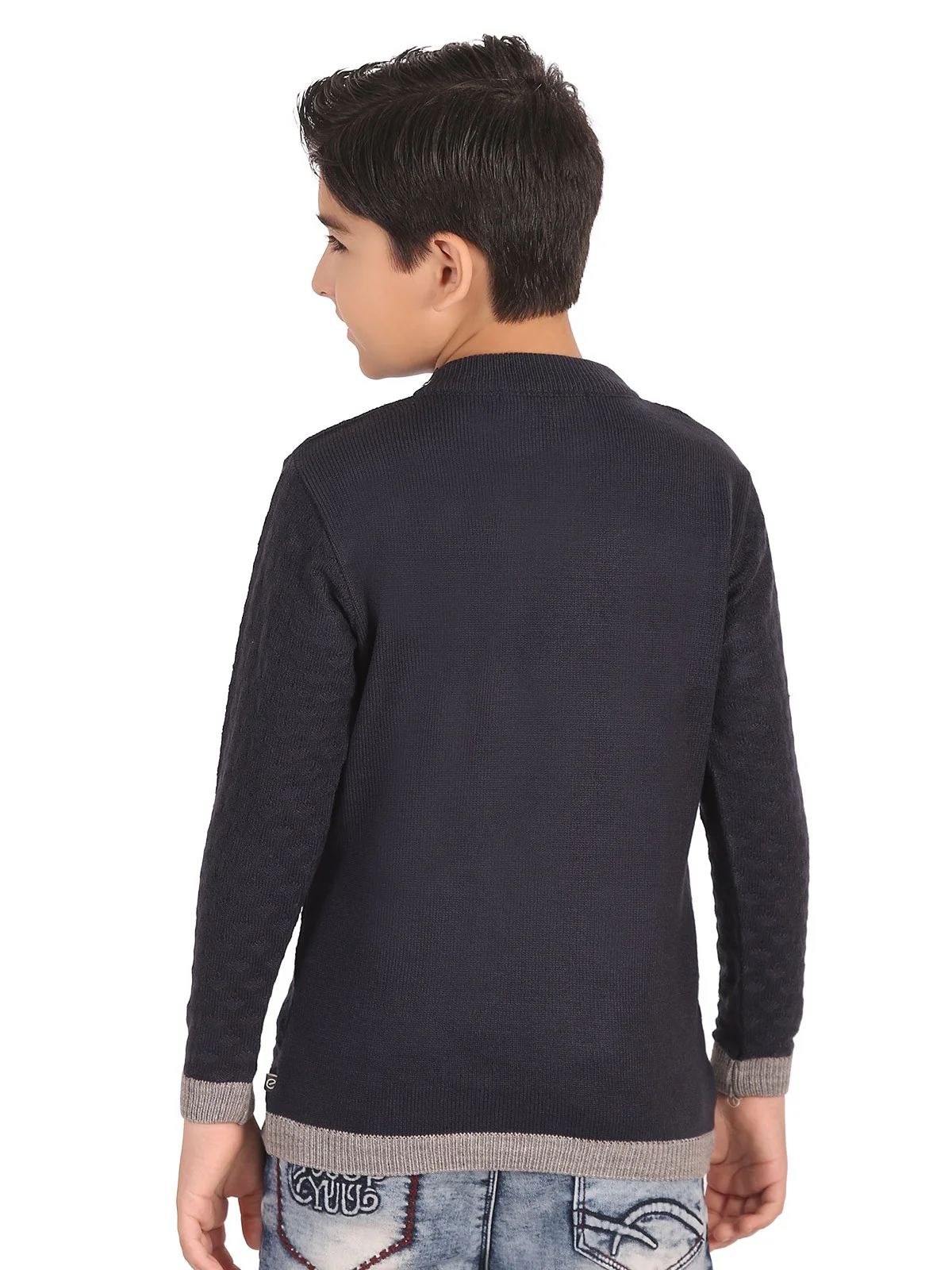 Boy's Dark Navy Sweater - EBTSWT19-016 - Image 3