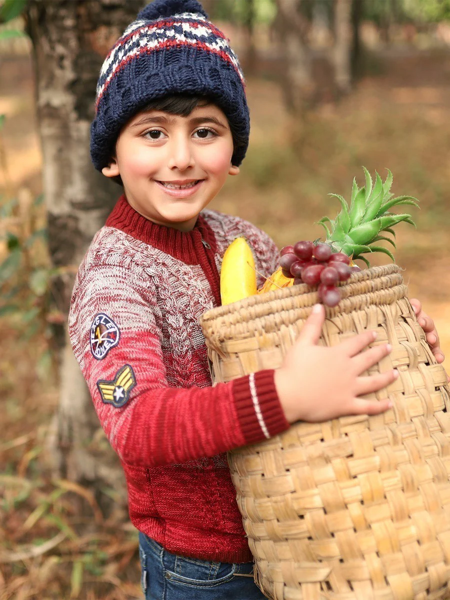 Boy's Maroon Red Sweater - EBTSWT20-002 - Image 5