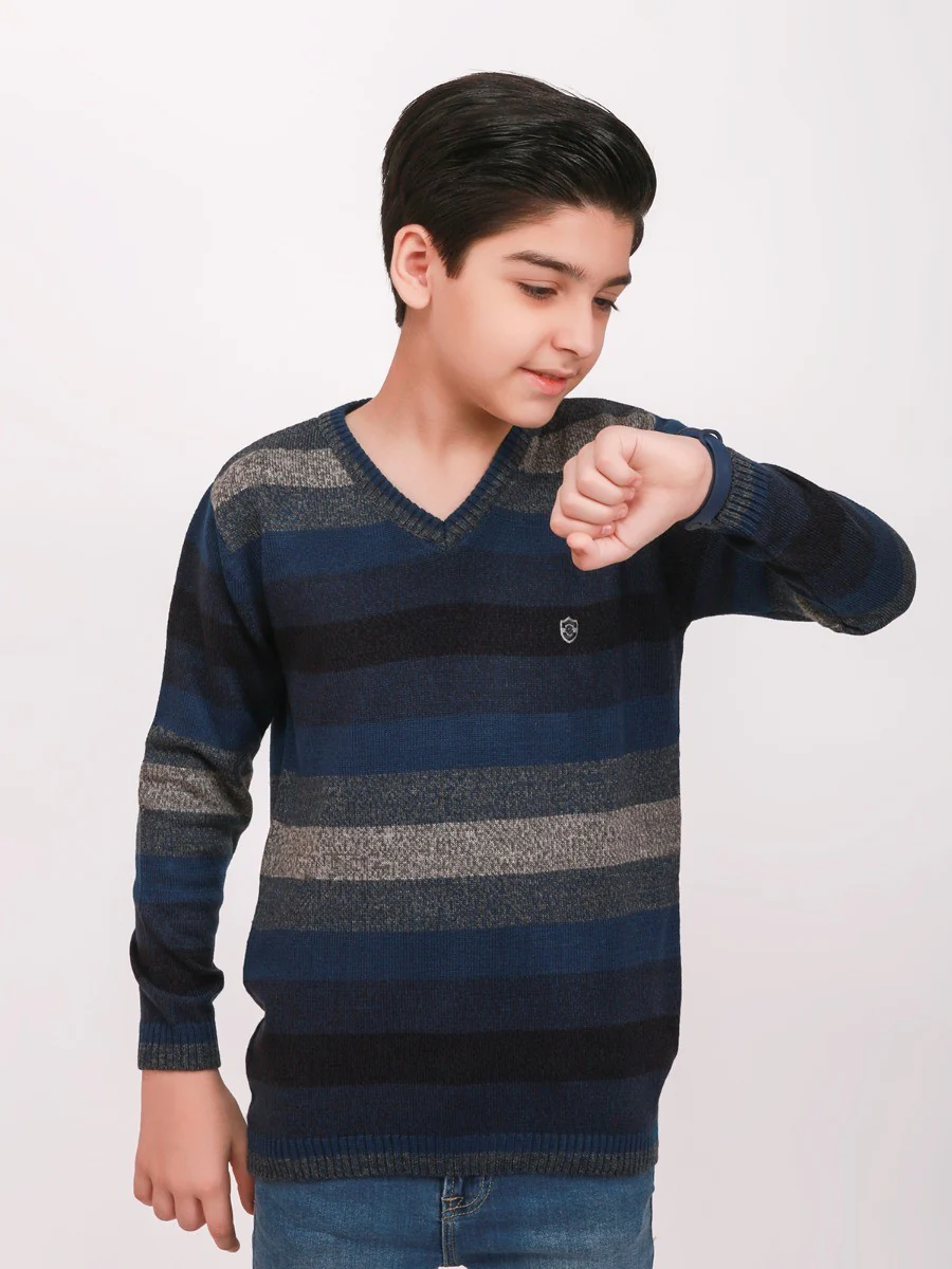 Boy's Dark Teal Sweater - EBTSWT20-003 - Image 2