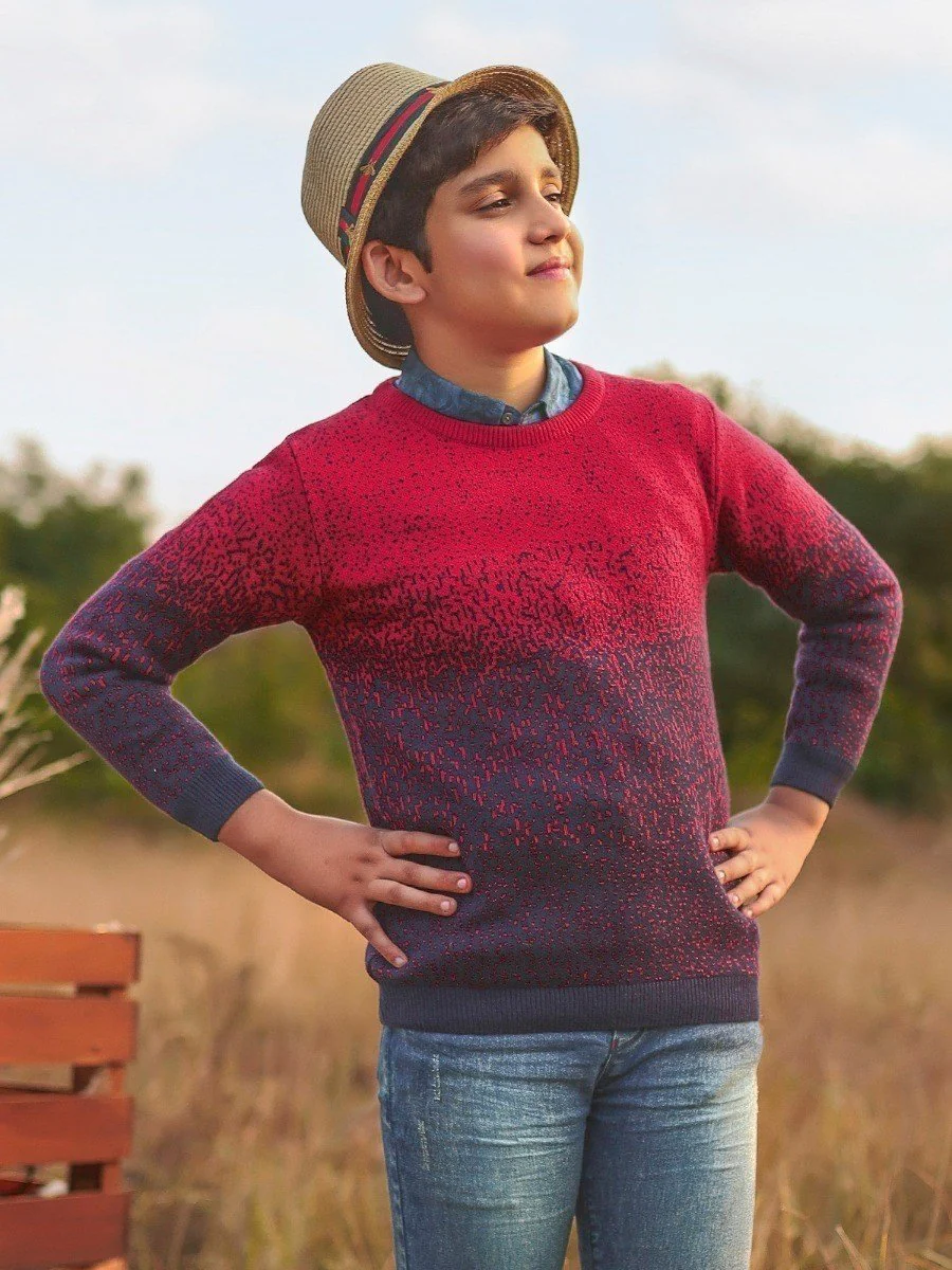 Boy's Maroon Sweater - EBTSWT20-006 - Image 3