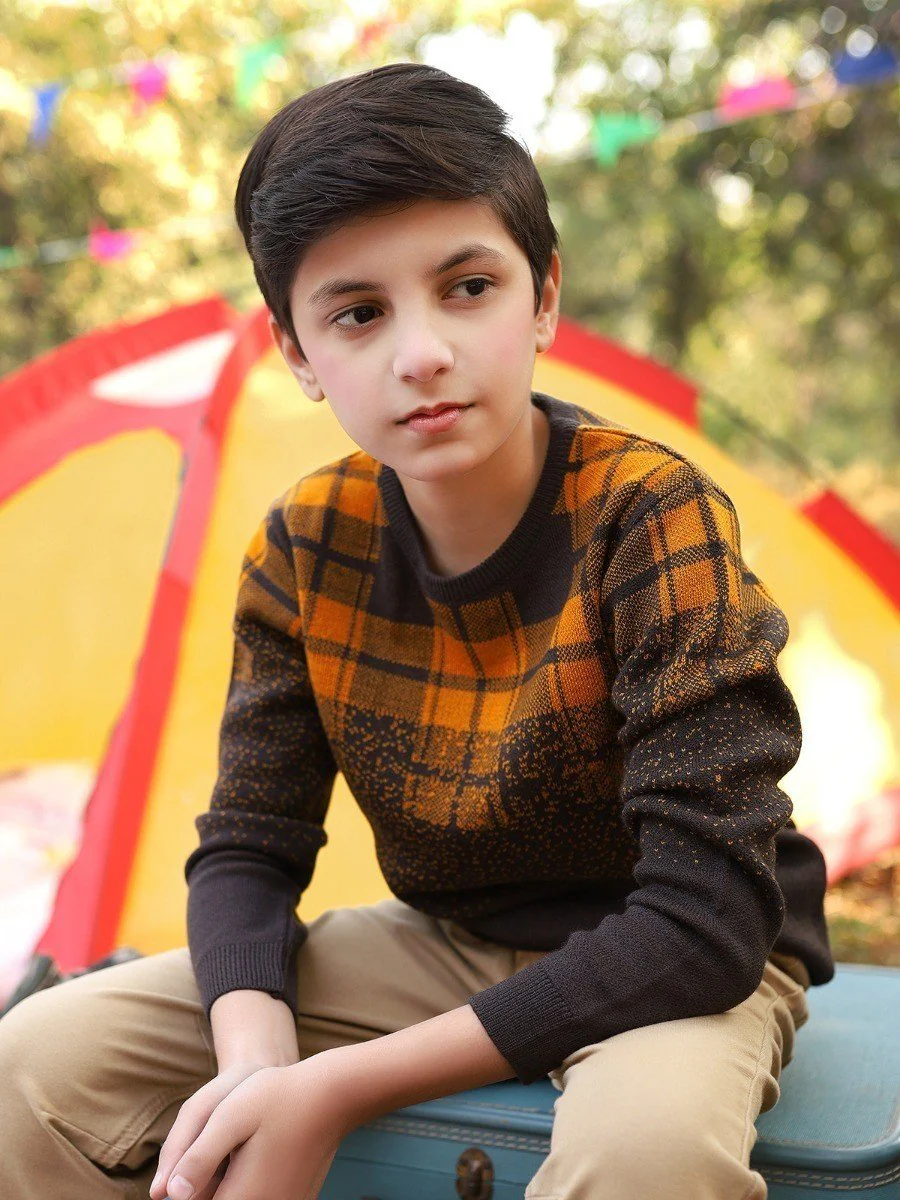 Boy's Black & Golden Sweater - EBTSWT20-007 - Image 3