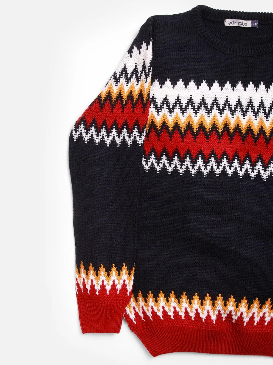 Boy's Navy Blue Sweater - EBTSWT20-009 - Image 2