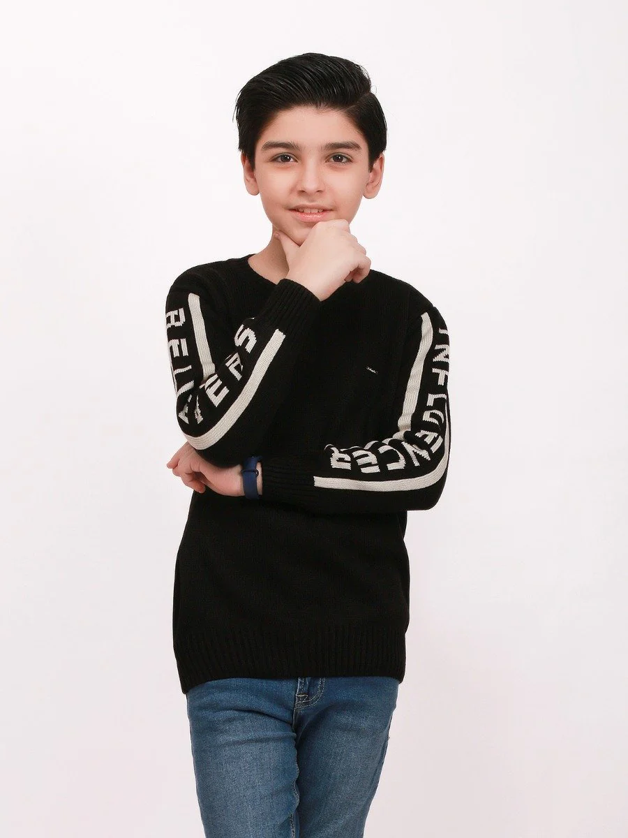 Boy's Black Sweater - EBTSWT20-012