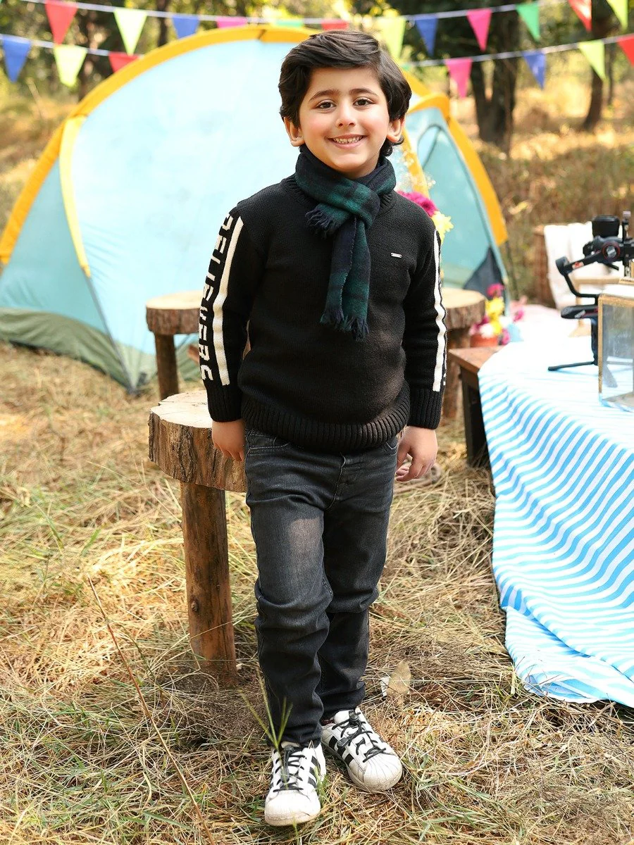 Boy's Black Sweater - EBTSWT20-012 - Image 4