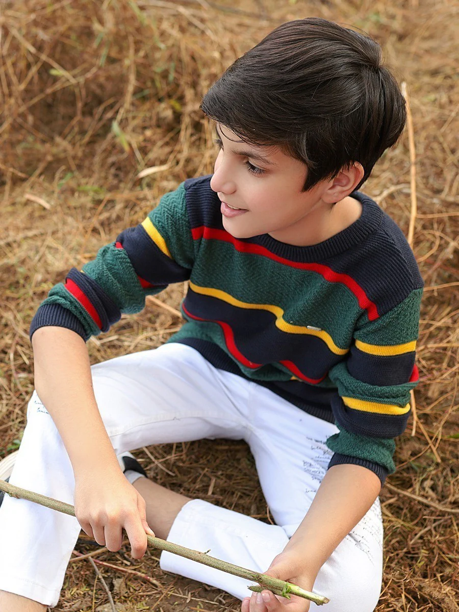 Boy's Bottle Green Sweater - EBTSWT20-015 - Image 4