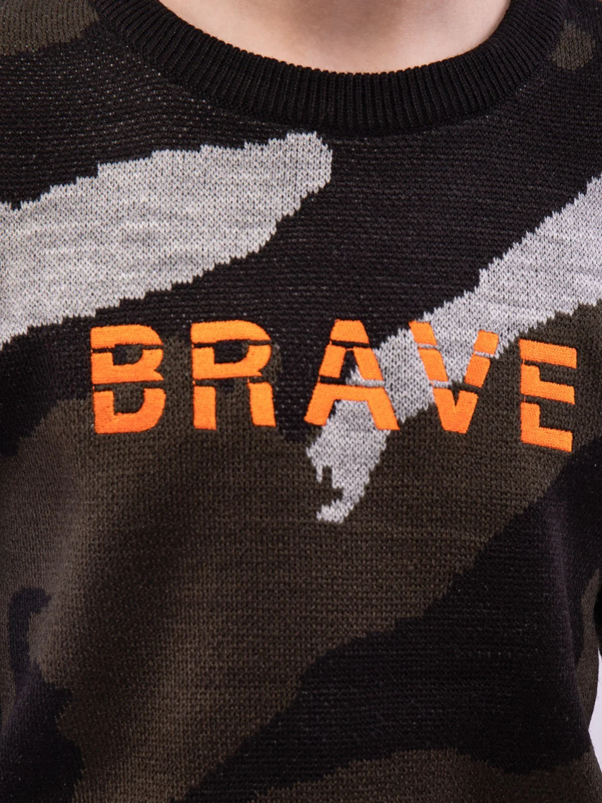 Boy's Olive & Black Sweater - EBTSWT21-001 - Image 4