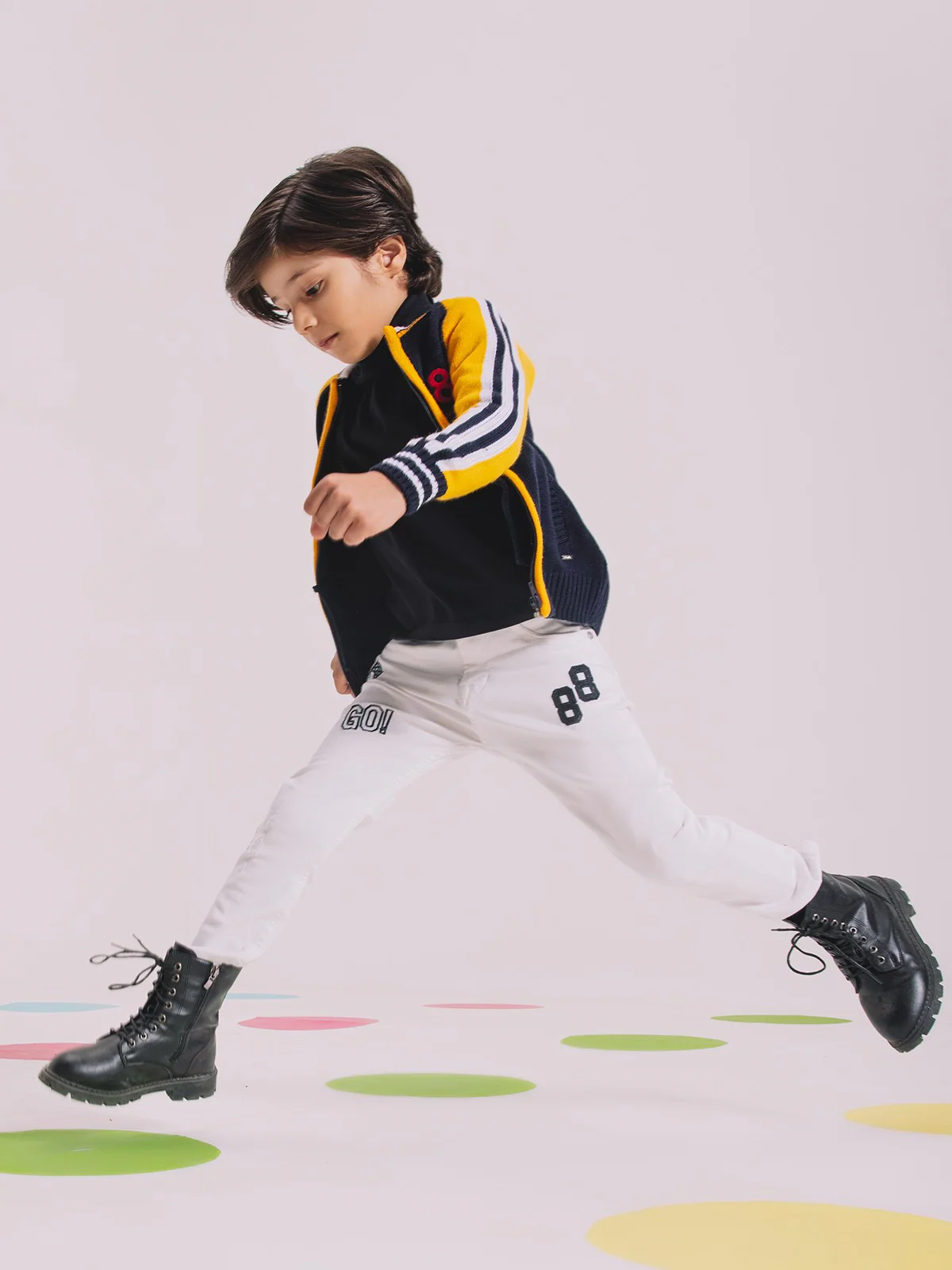 Boy's Navy & Yellow Sweater - EBTSWT21-005 - Image 2