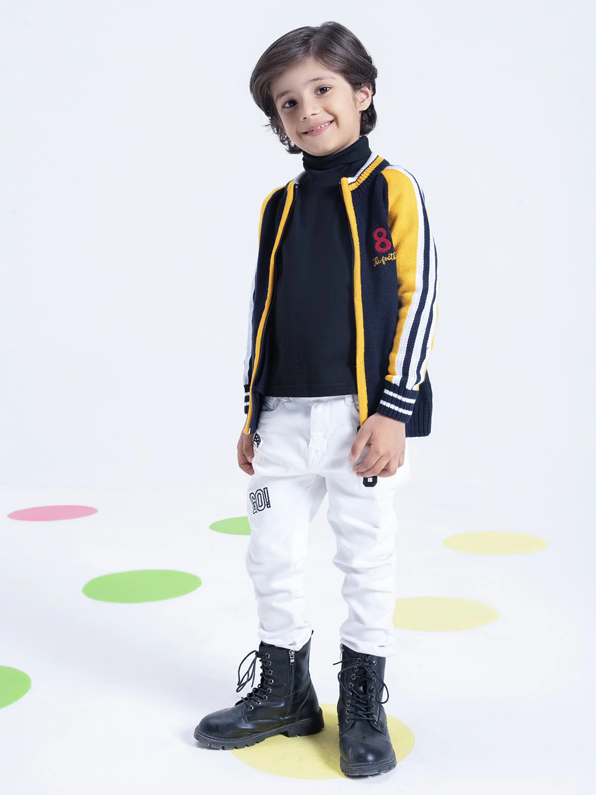 Boy's Navy & Yellow Sweater - EBTSWT21-005 - Image 3