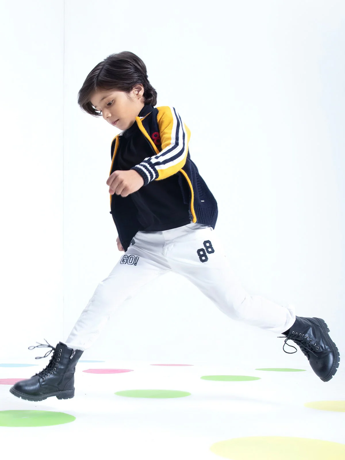 Boy's Navy & Yellow Sweater - EBTSWT21-005 - Image 4