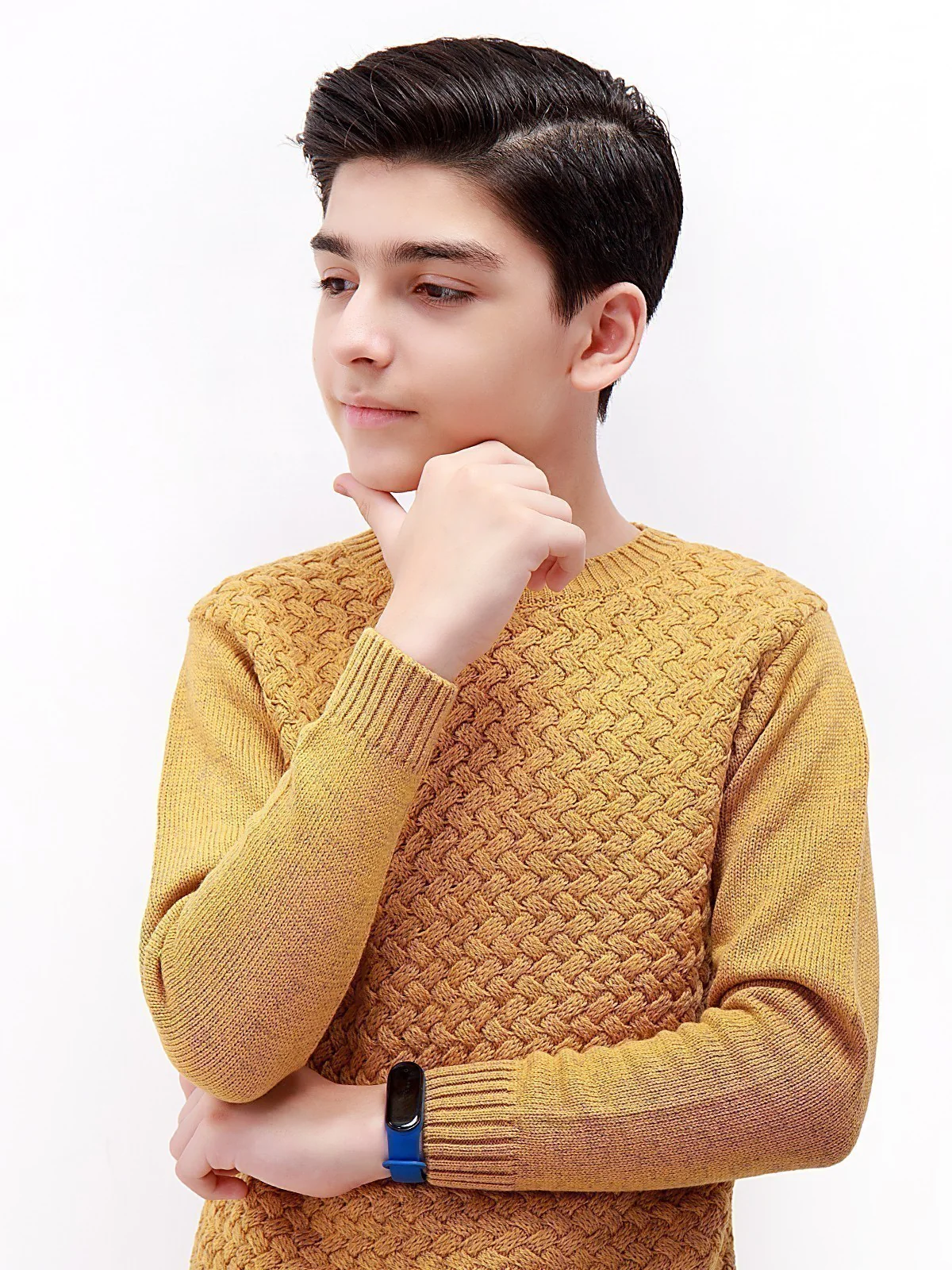 Boy's Mustard Sweater - EBTSWT21-007 - Image 2
