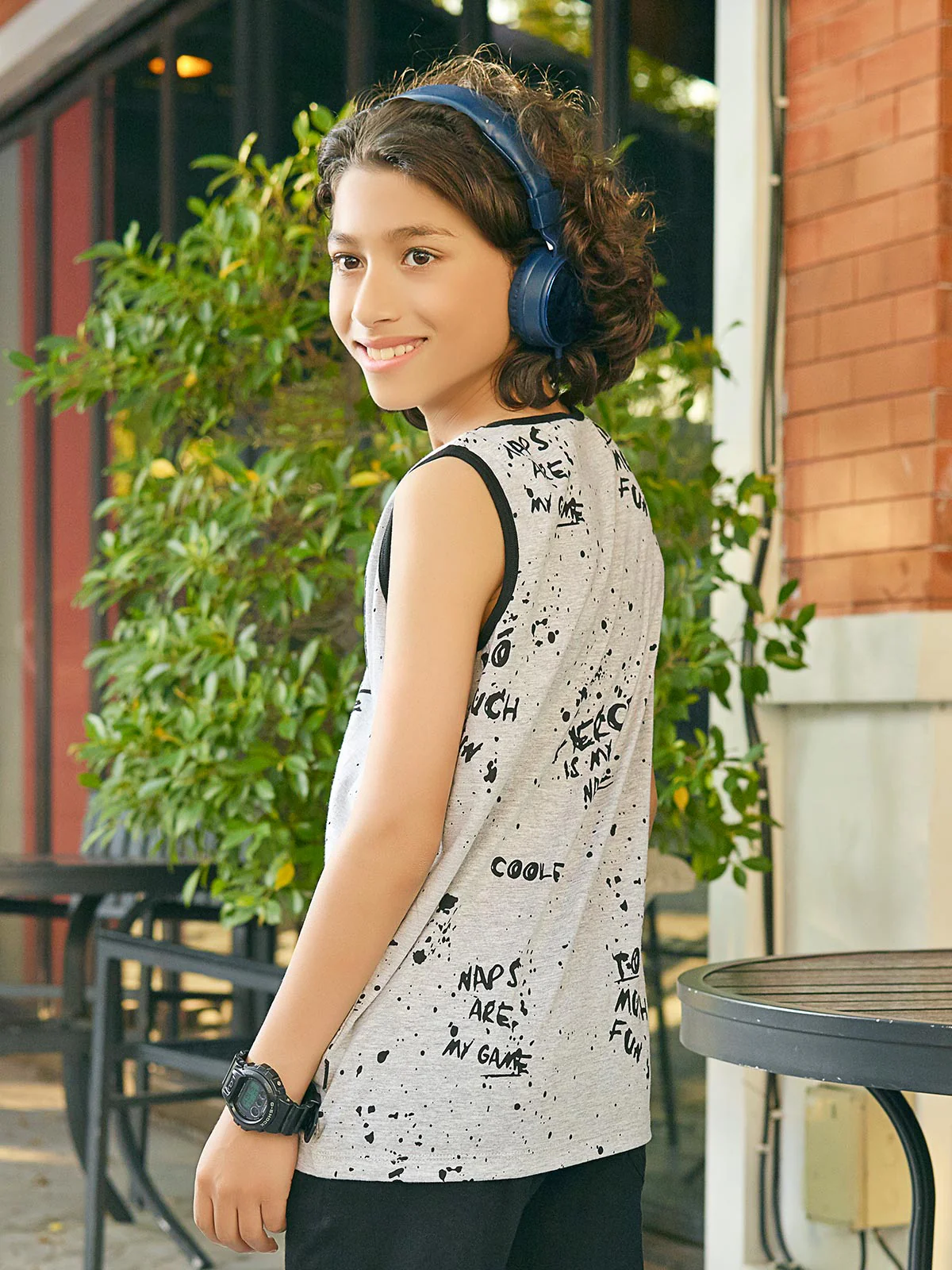 Boy's Grey Tank Top - EBTT19-004 - Image 2